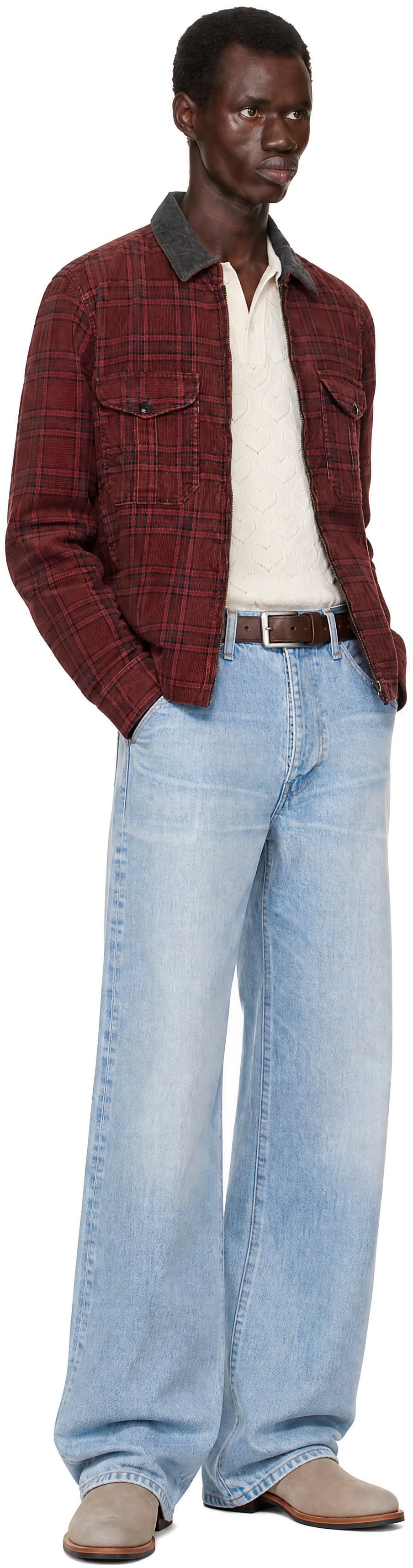 RRL - 红色 Check Corduroy 夹克