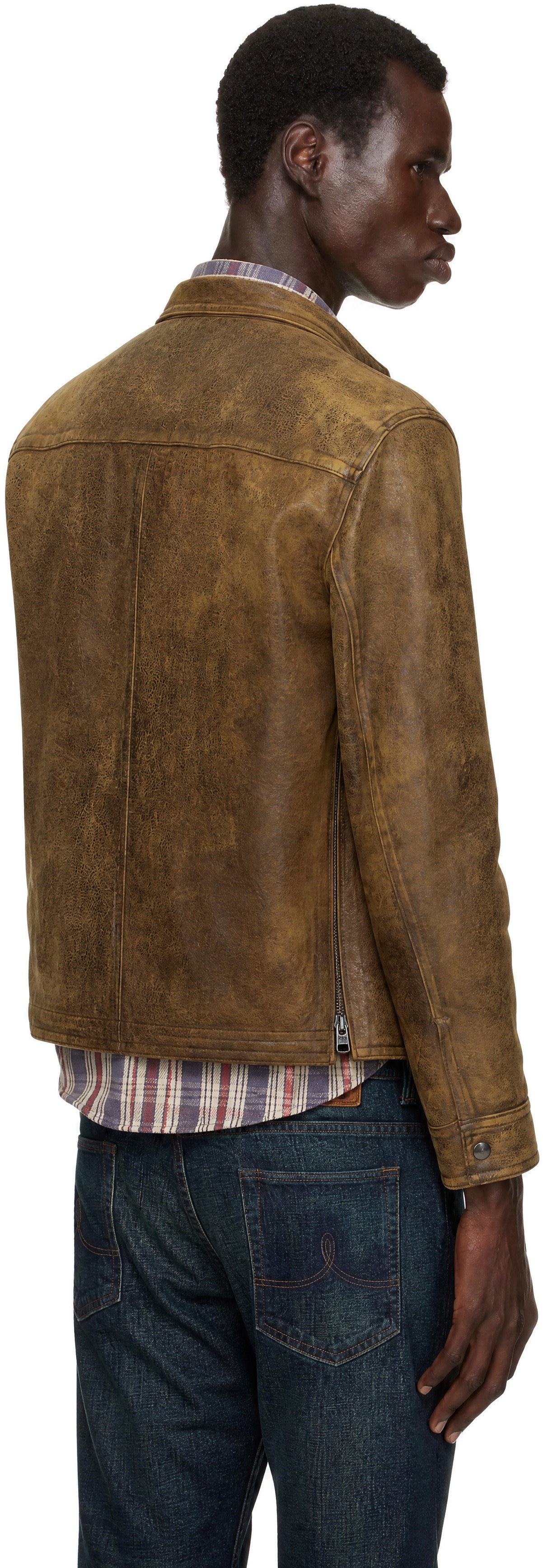 RRL - Brown Sheepskin Motor Jacket