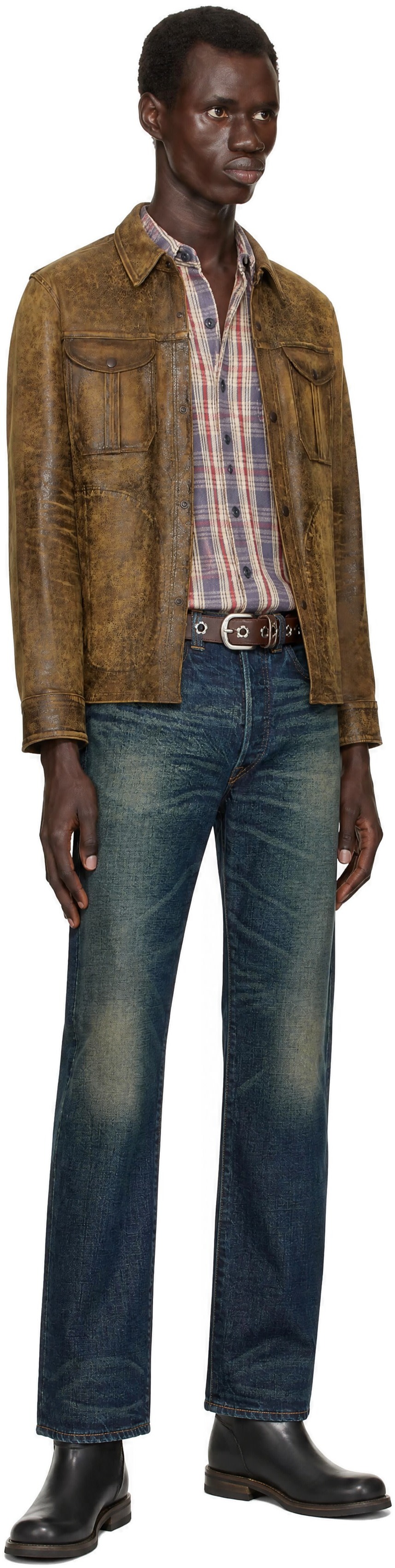 RRL - Brown Sheepskin Motor Jacket