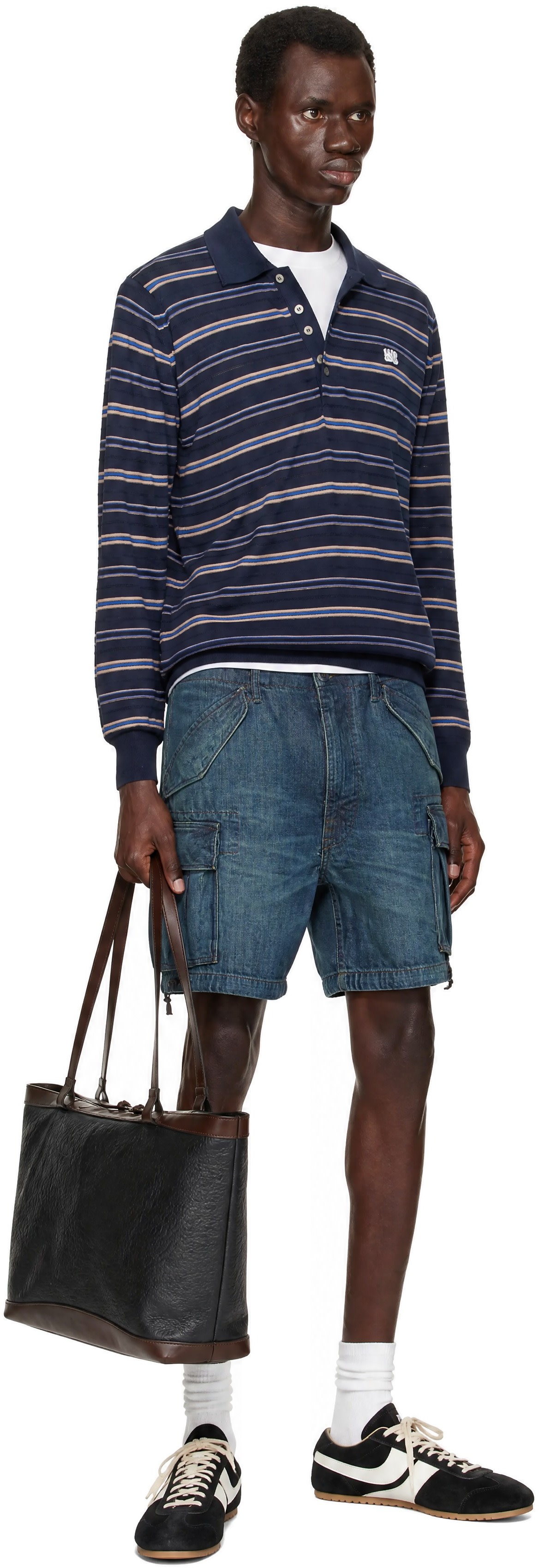 RRL - Short cargo bleu en denim