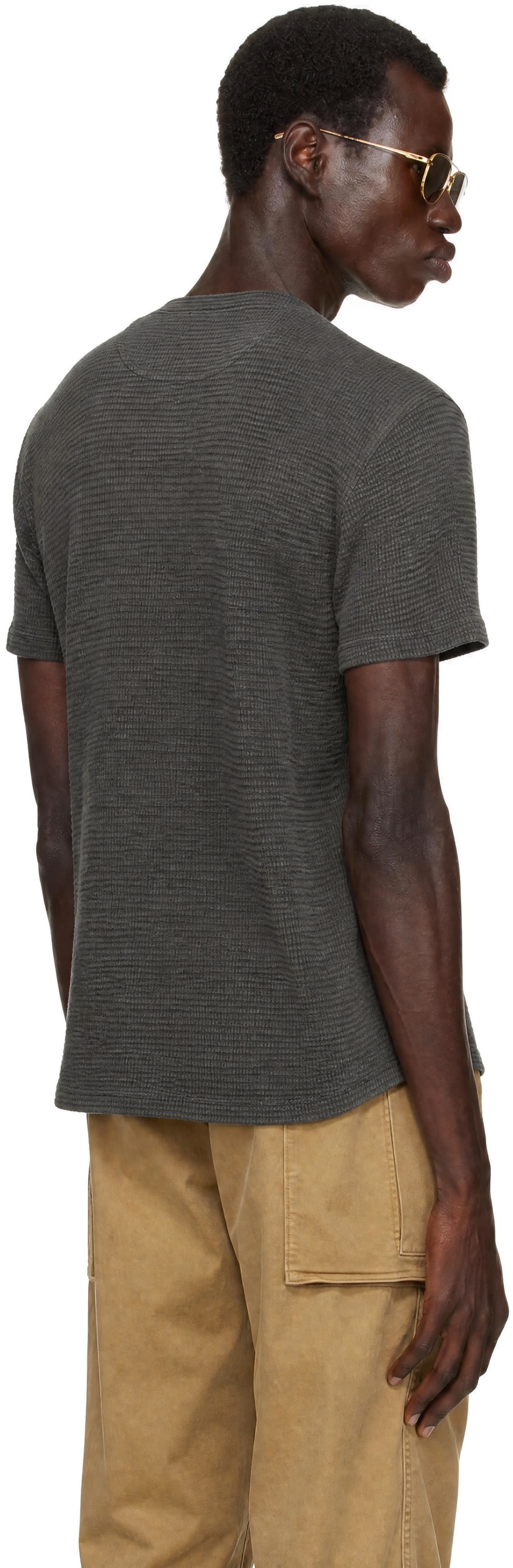 RRL - Brown Button Placket Henley
