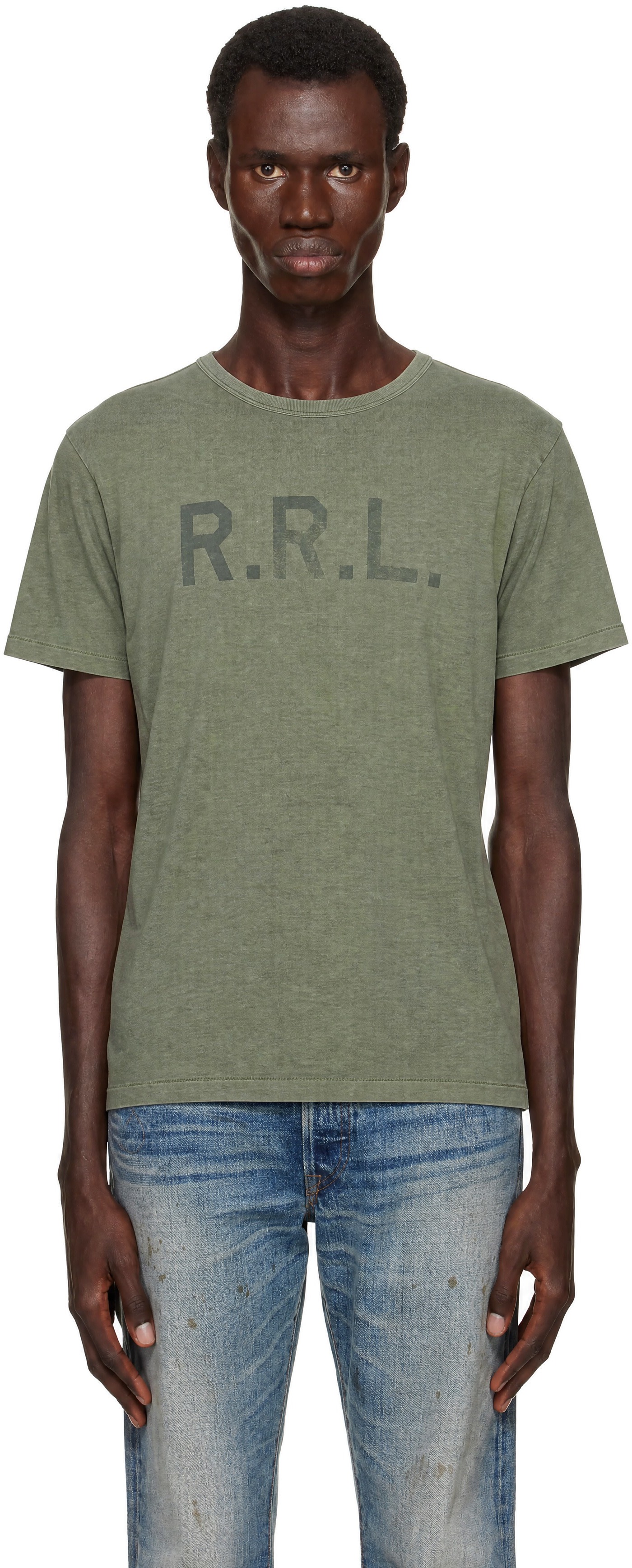 RRL - 카키 로고 티셔츠