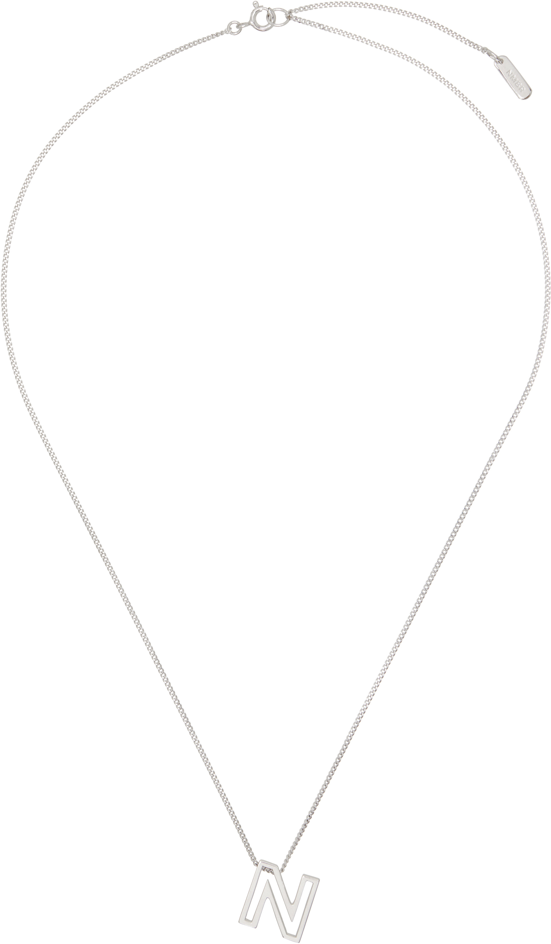 Numbering - Collier #7700 à pendentif 'N'