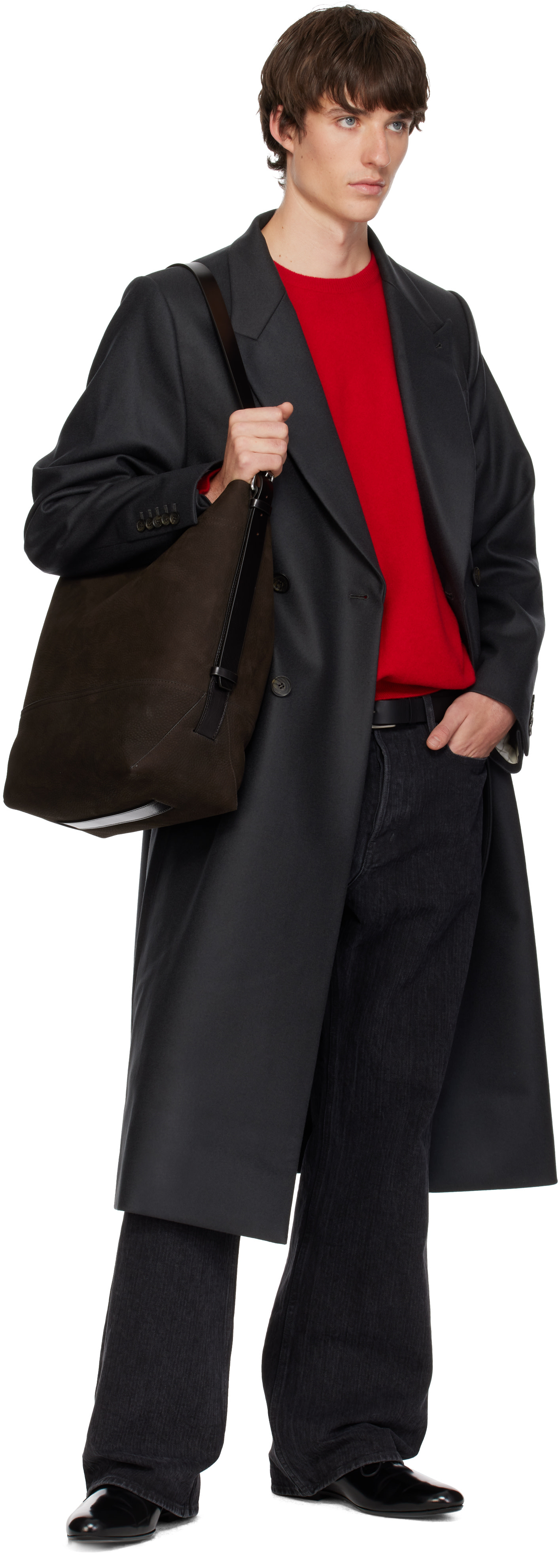 SIRE - Gray Double Breasted Tailored Coat