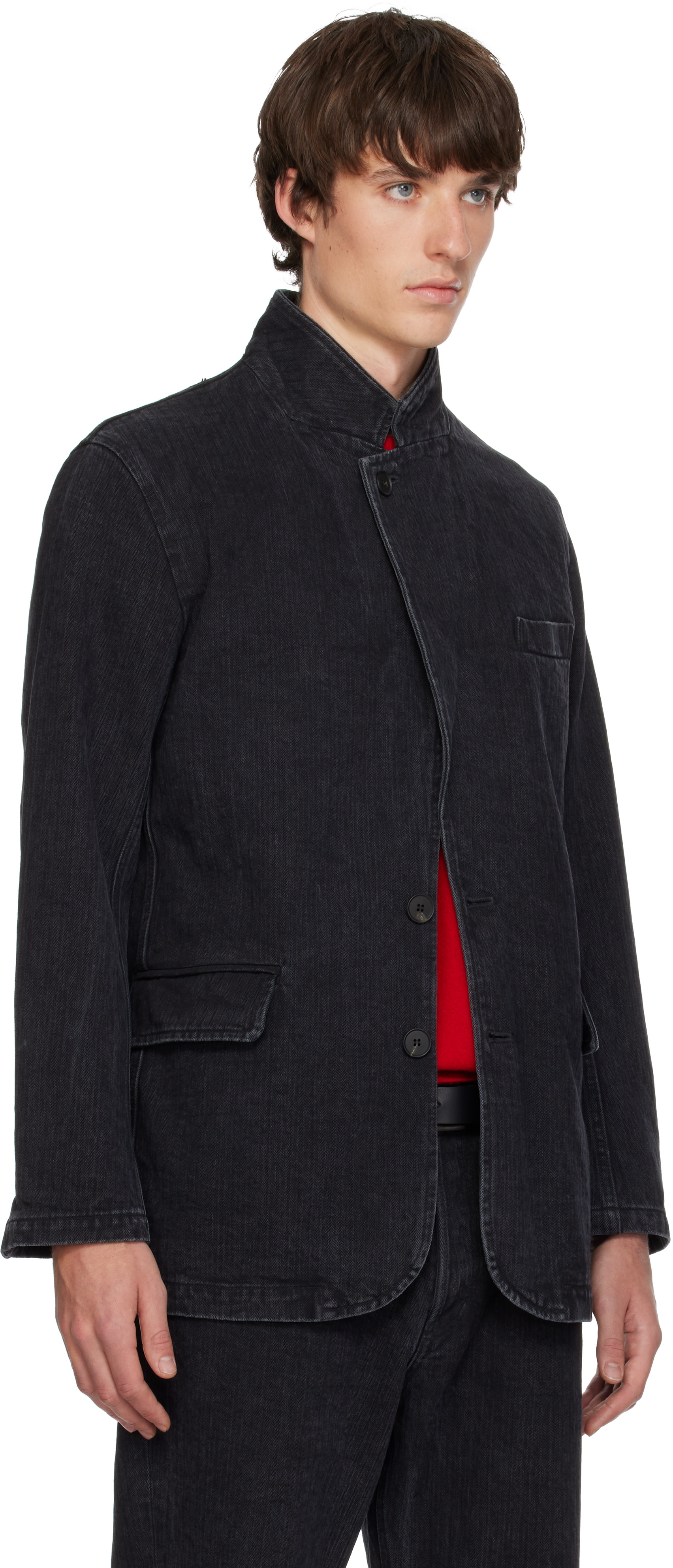 SIRE - Black Washed Denim Blazer