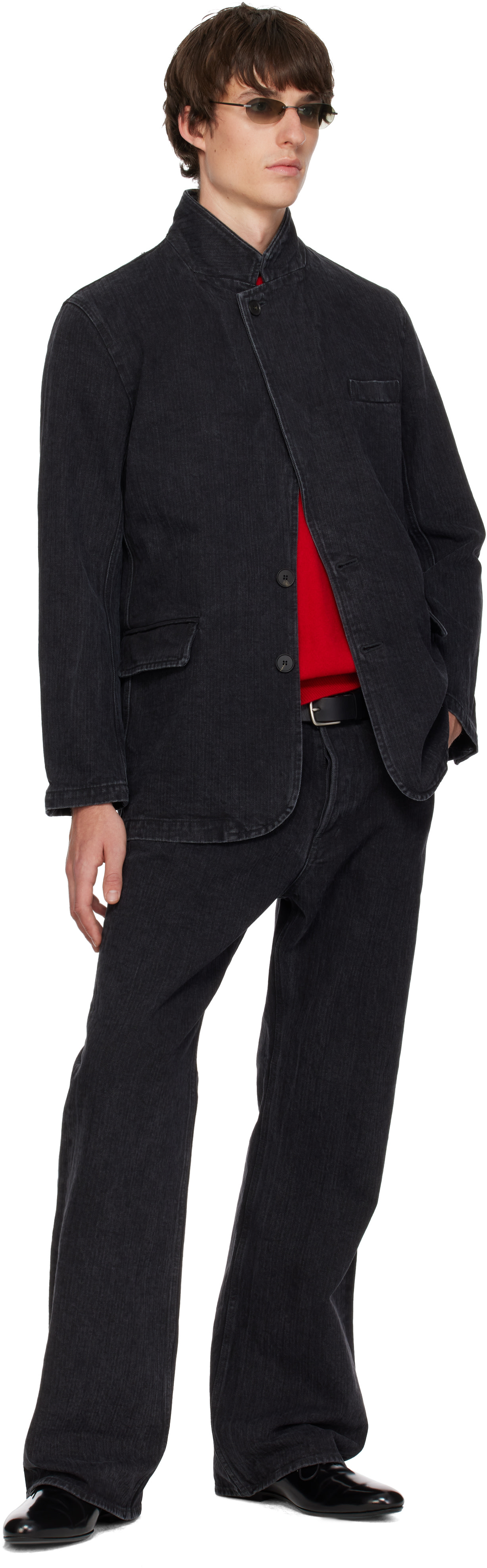 SIRE - Black Washed Denim Blazer