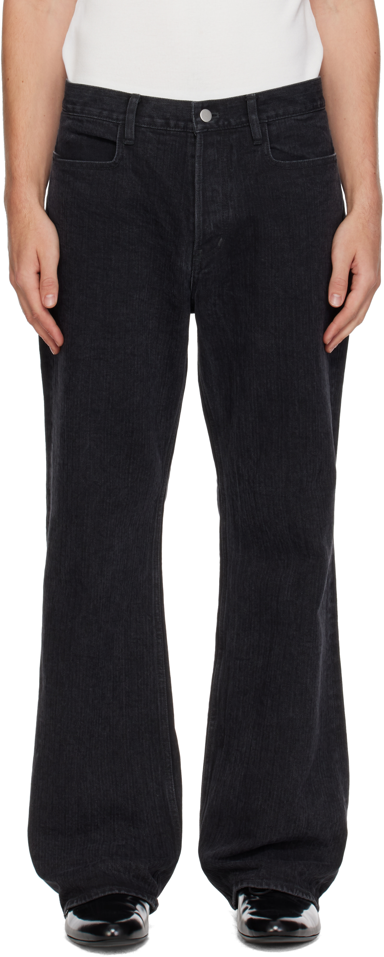 SIRE - Black Bootcut Washed Denim Jeans