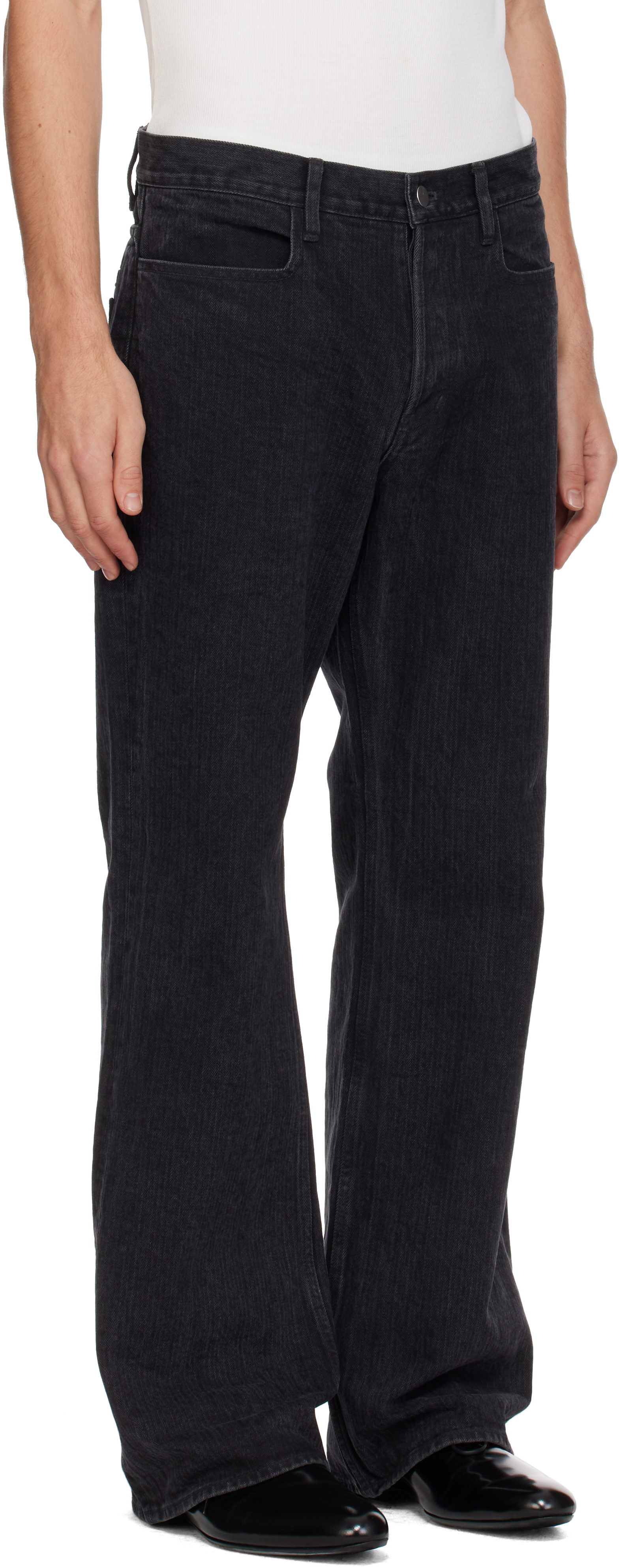 SIRE - Black Bootcut Washed Denim Jeans