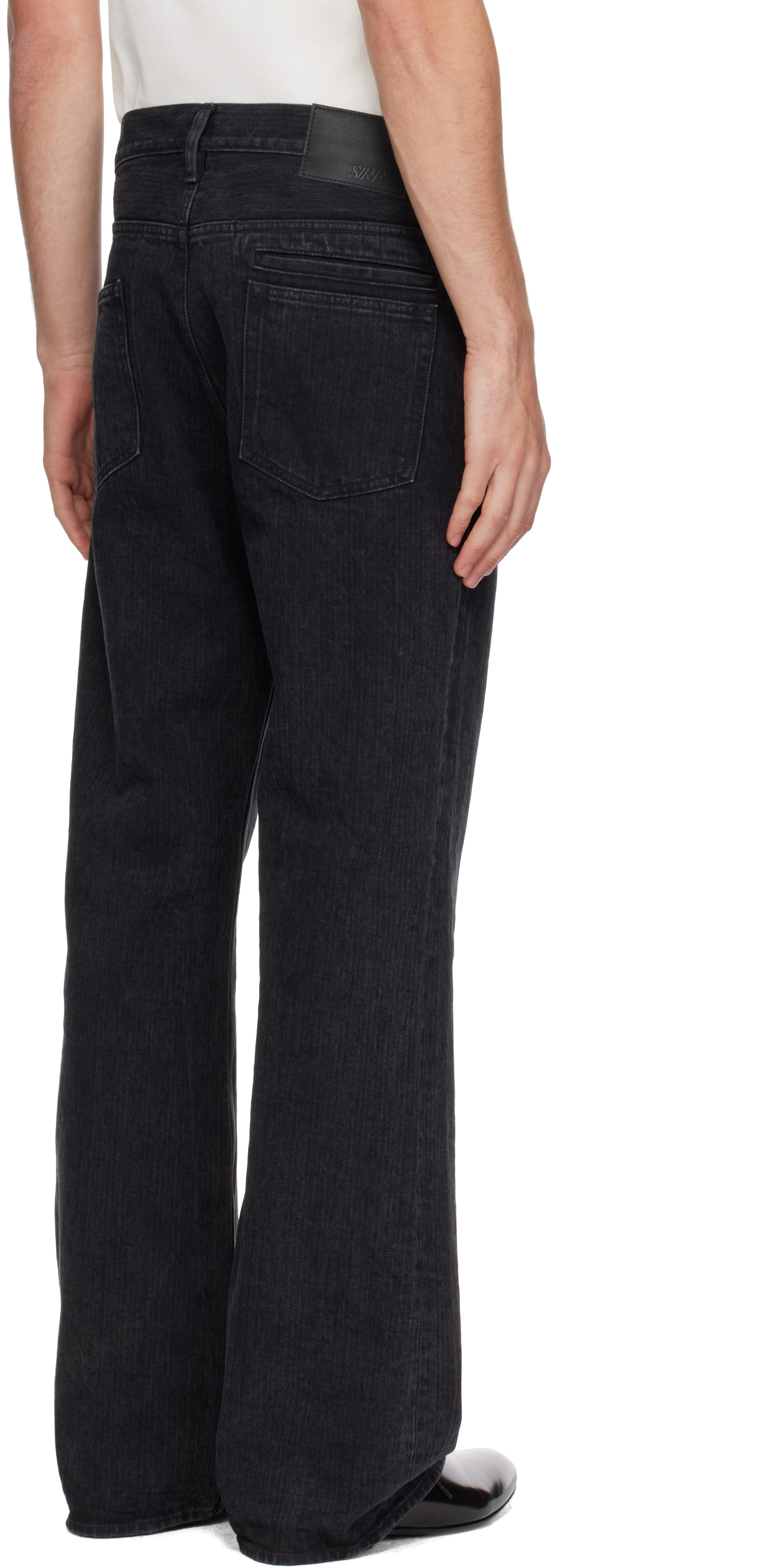 SIRE - Black Bootcut Washed Denim Jeans