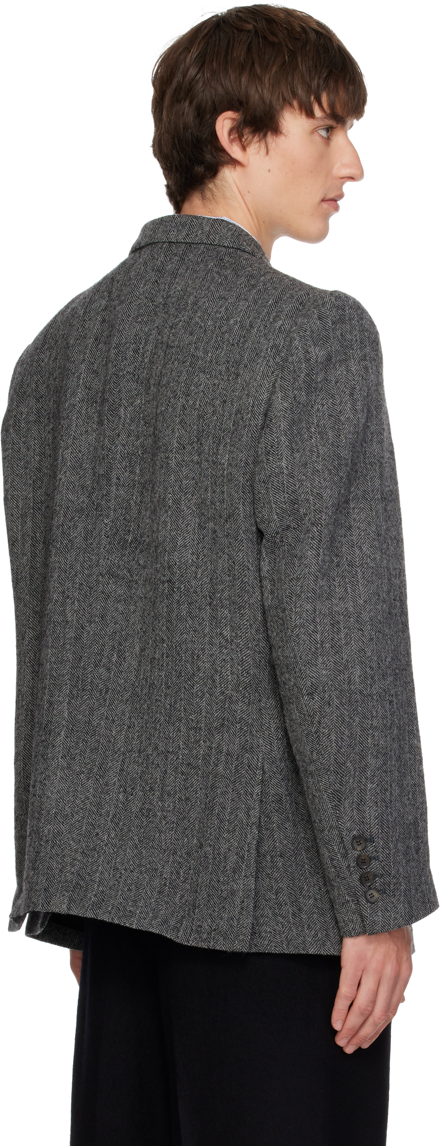 SIRE - Gray Herringbone Tailored Blazer