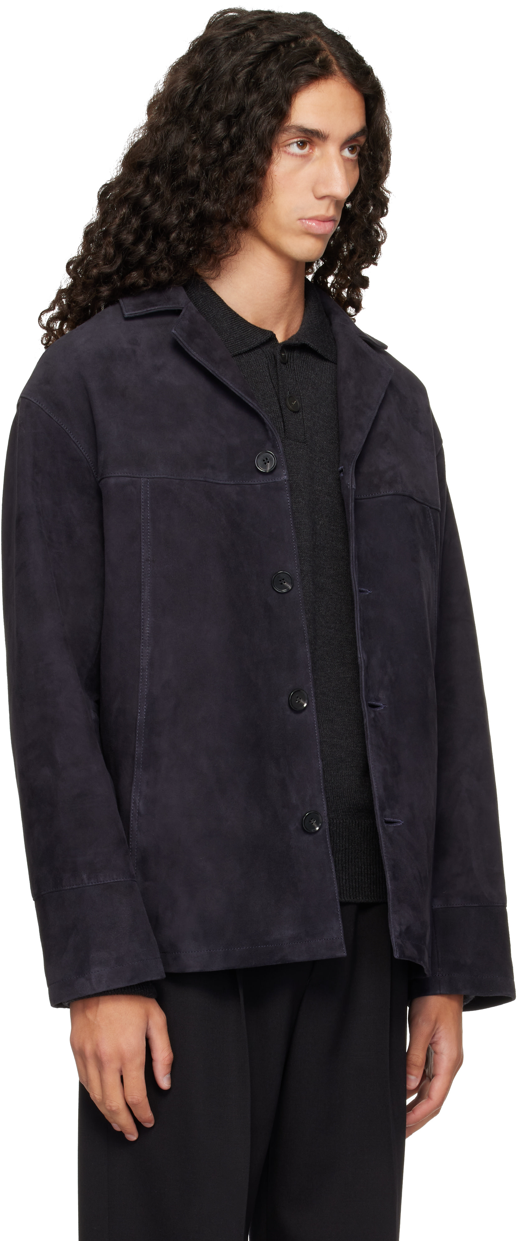 Arma - Navy Jack Suede Jacket
