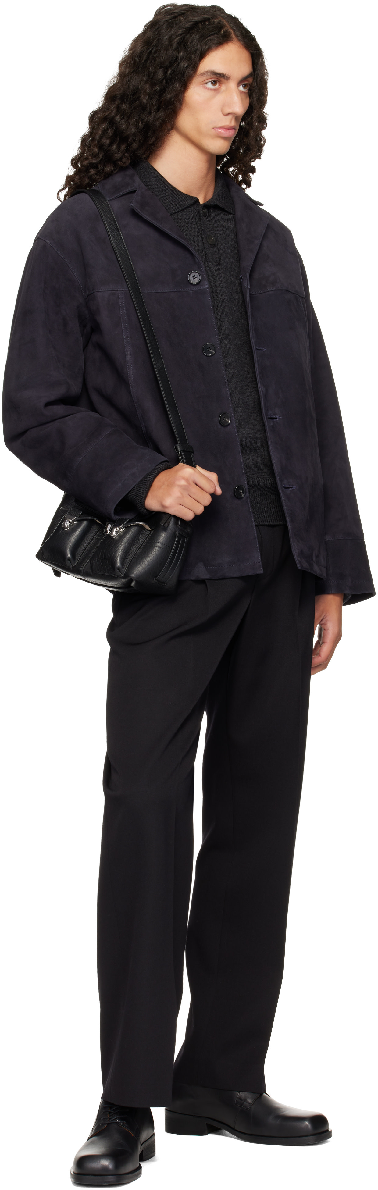Arma - Navy Jack Suede Jacket
