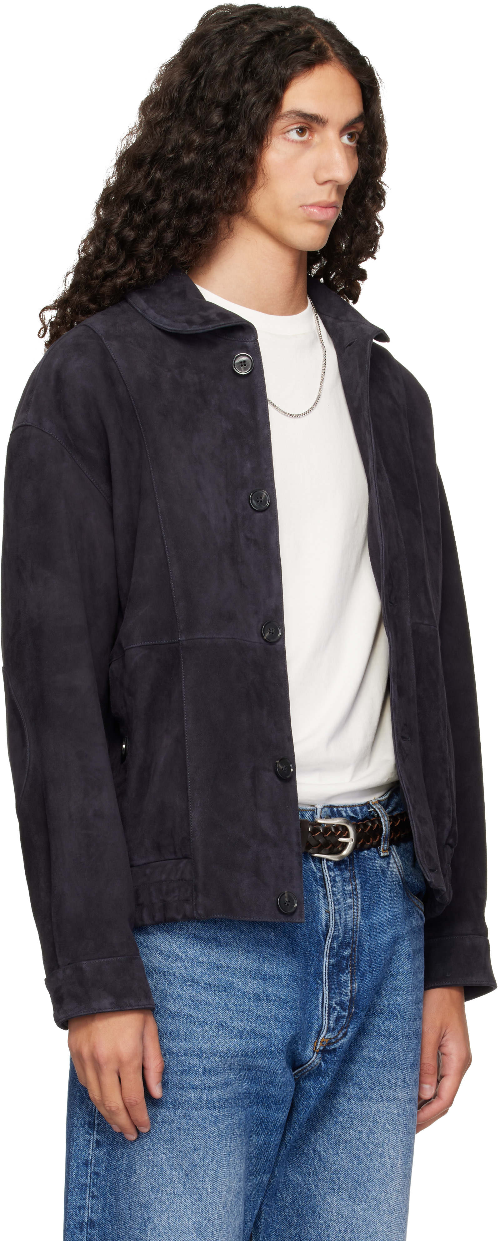 Arma - Navy Plato Suede Jacket