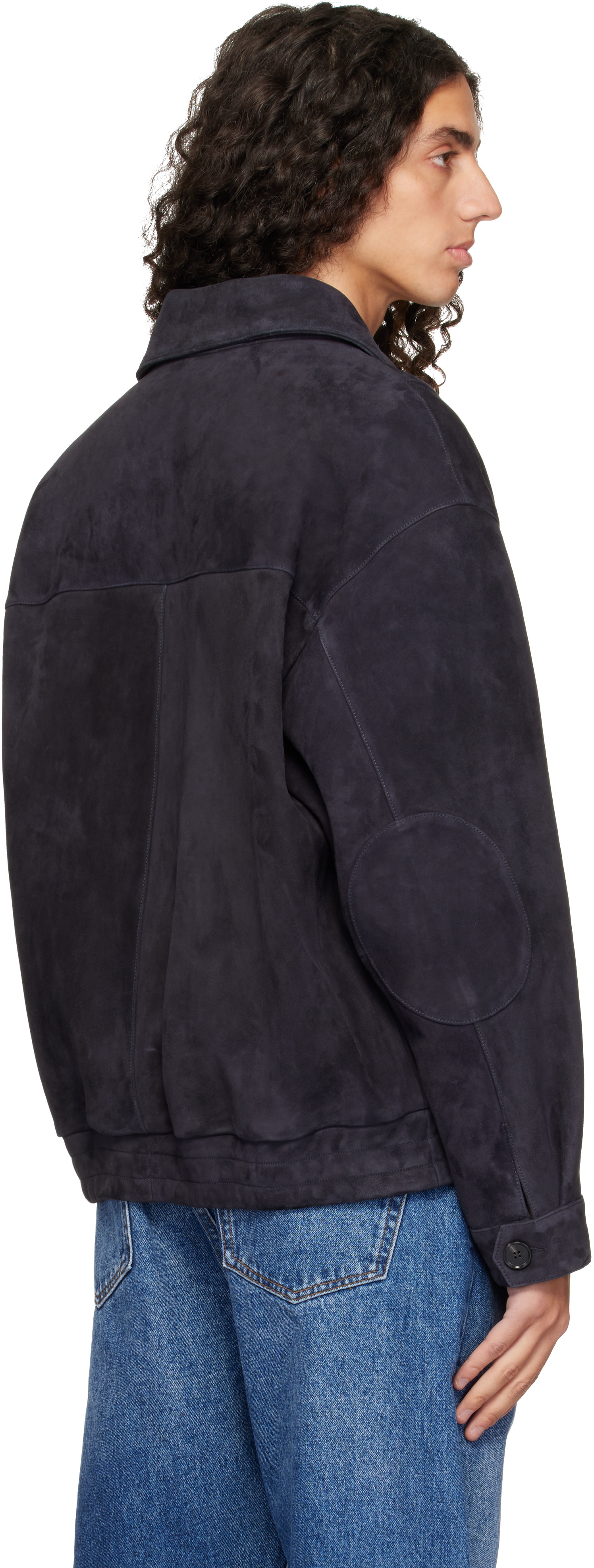 Arma - Navy Plato Suede Jacket