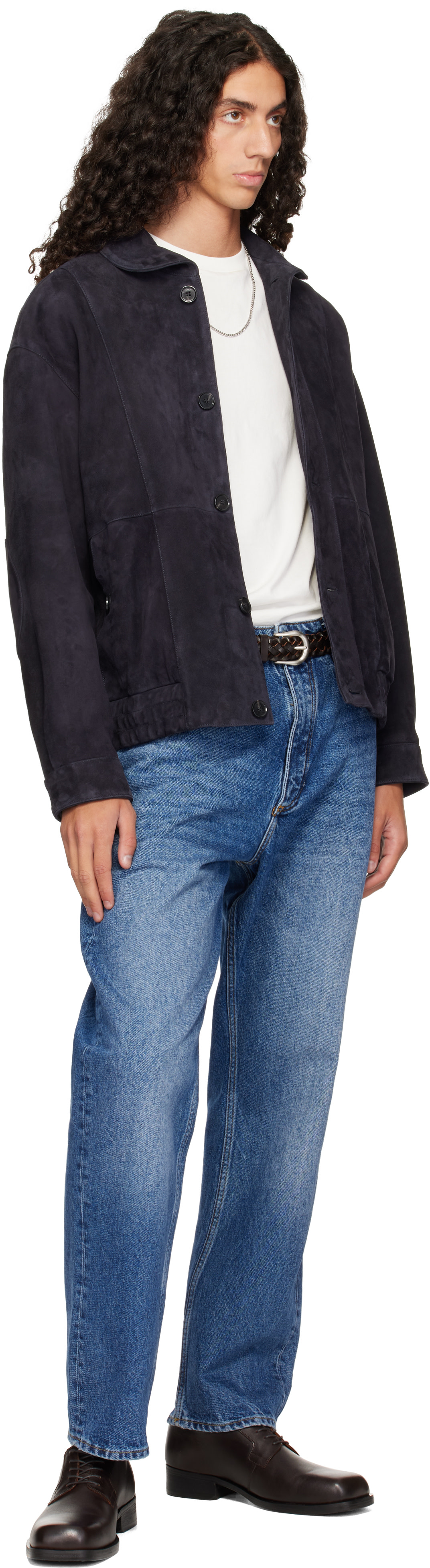 Arma - Navy Plato Suede Jacket