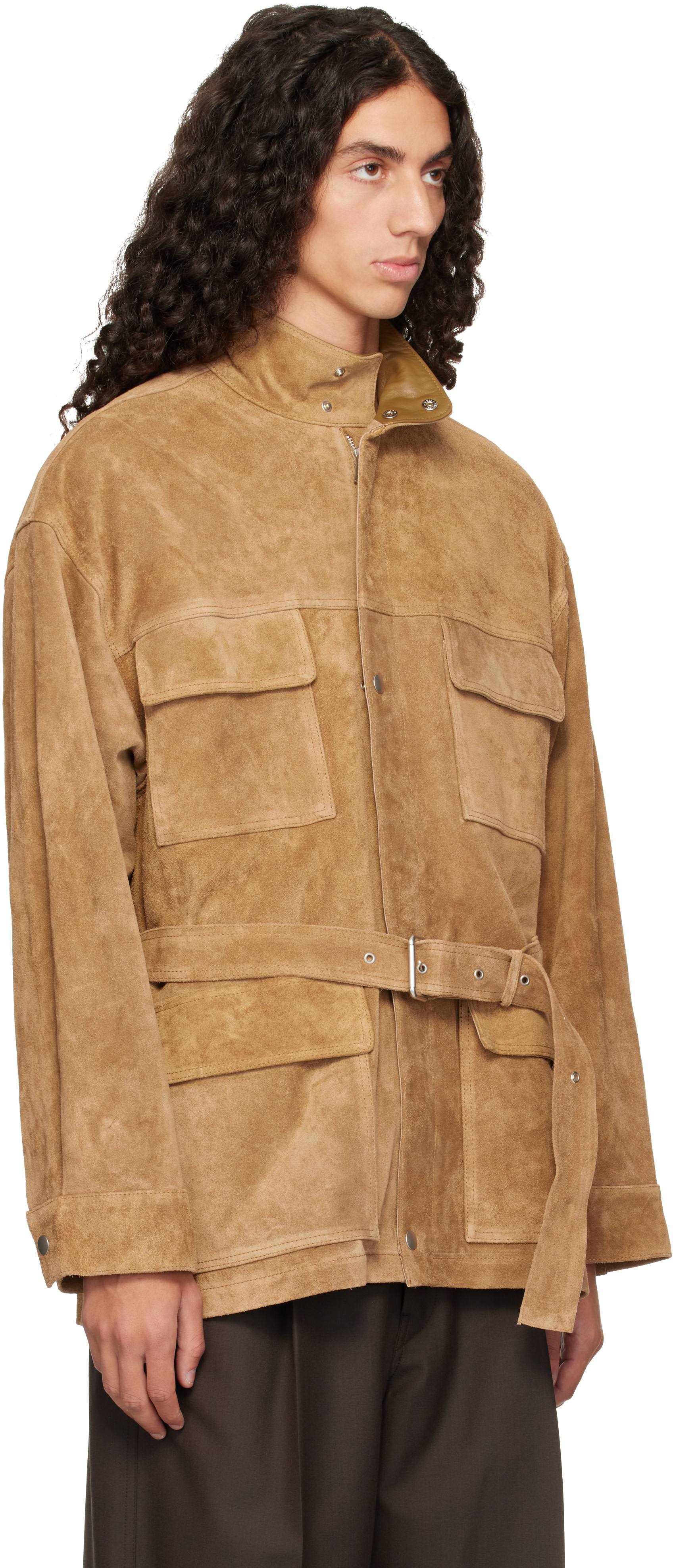 Arma - Blouson Doran brun clair en suède