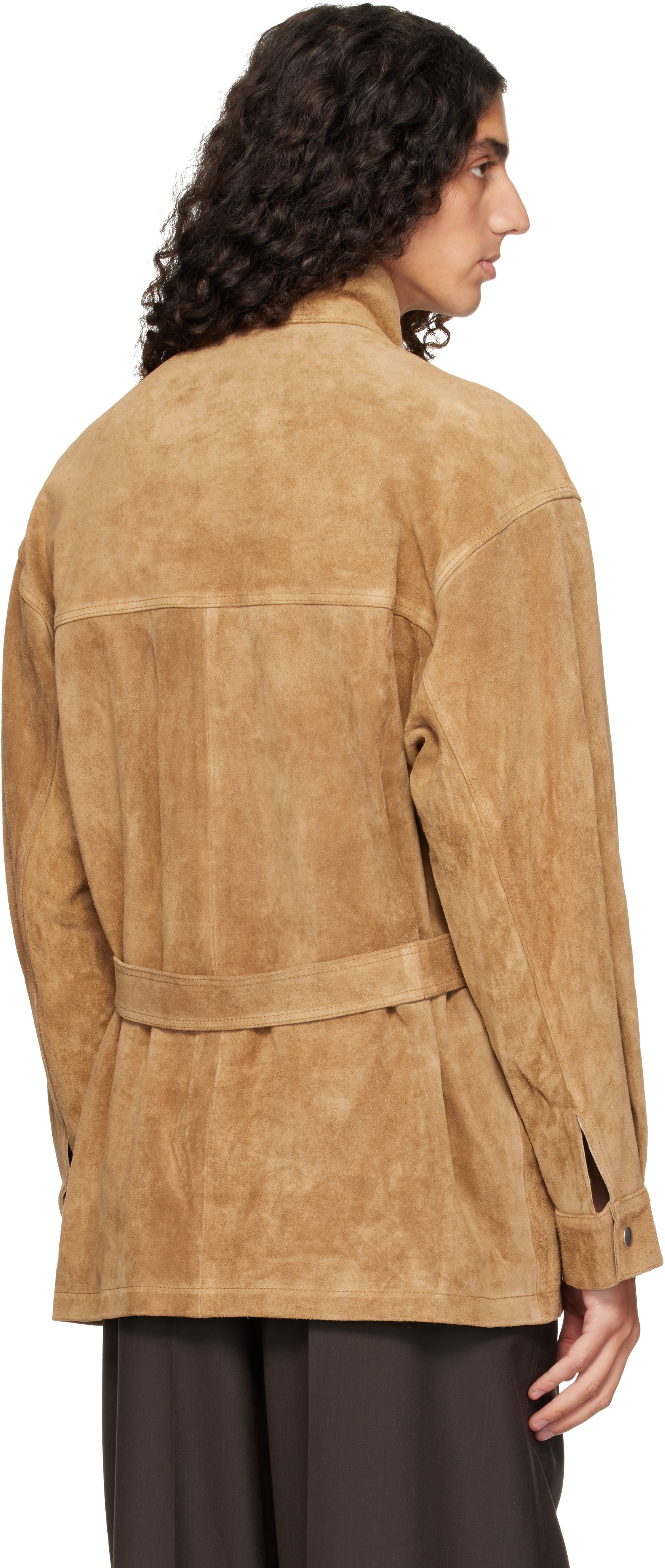 Arma - Blouson Doran brun clair en suède