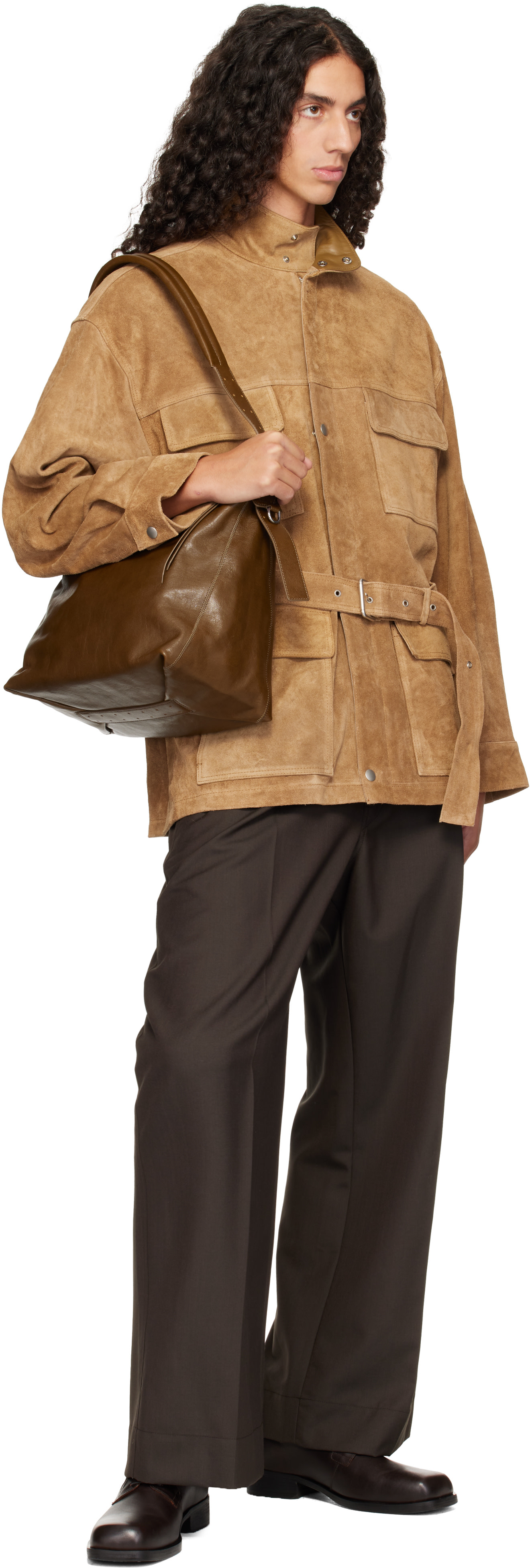 Arma - Blouson Doran brun clair en suède
