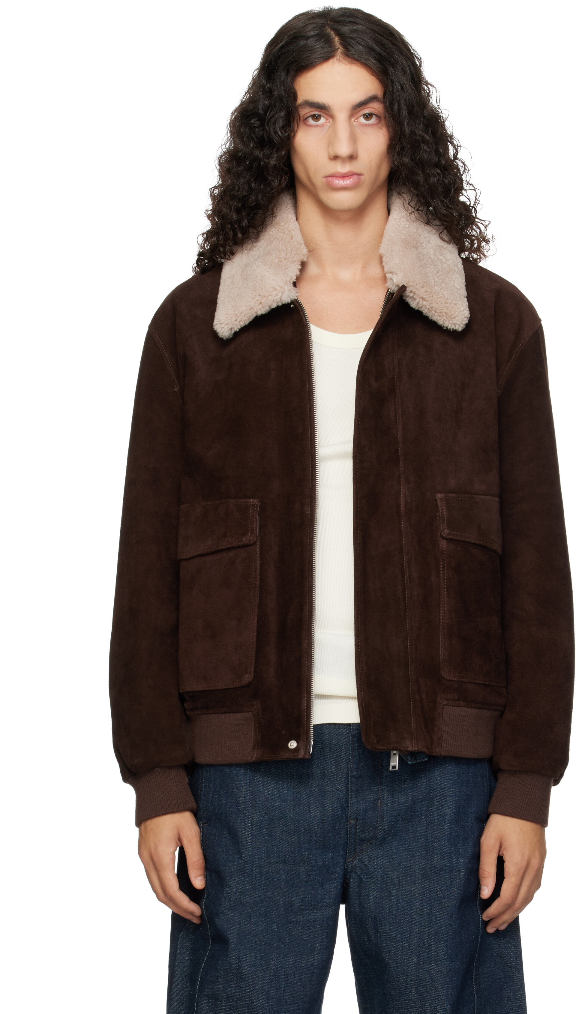 Arma - Brown Bari Gritty Suede Jacket