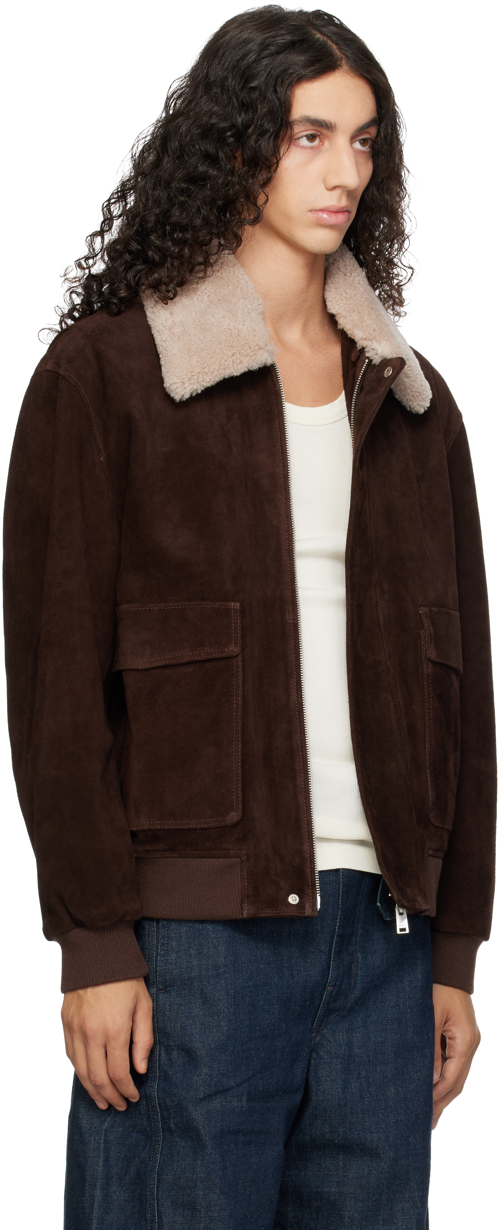 Arma - Brown Bari Gritty Suede Jacket