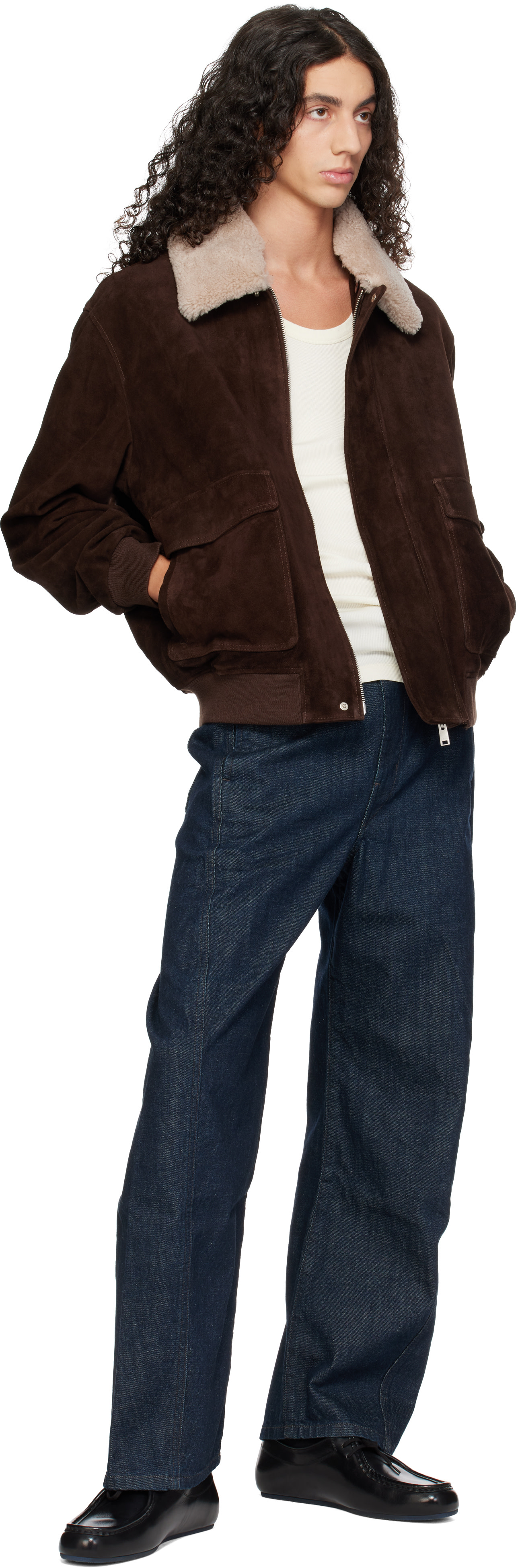 Arma - Blouson Bari Gritty brun en suède