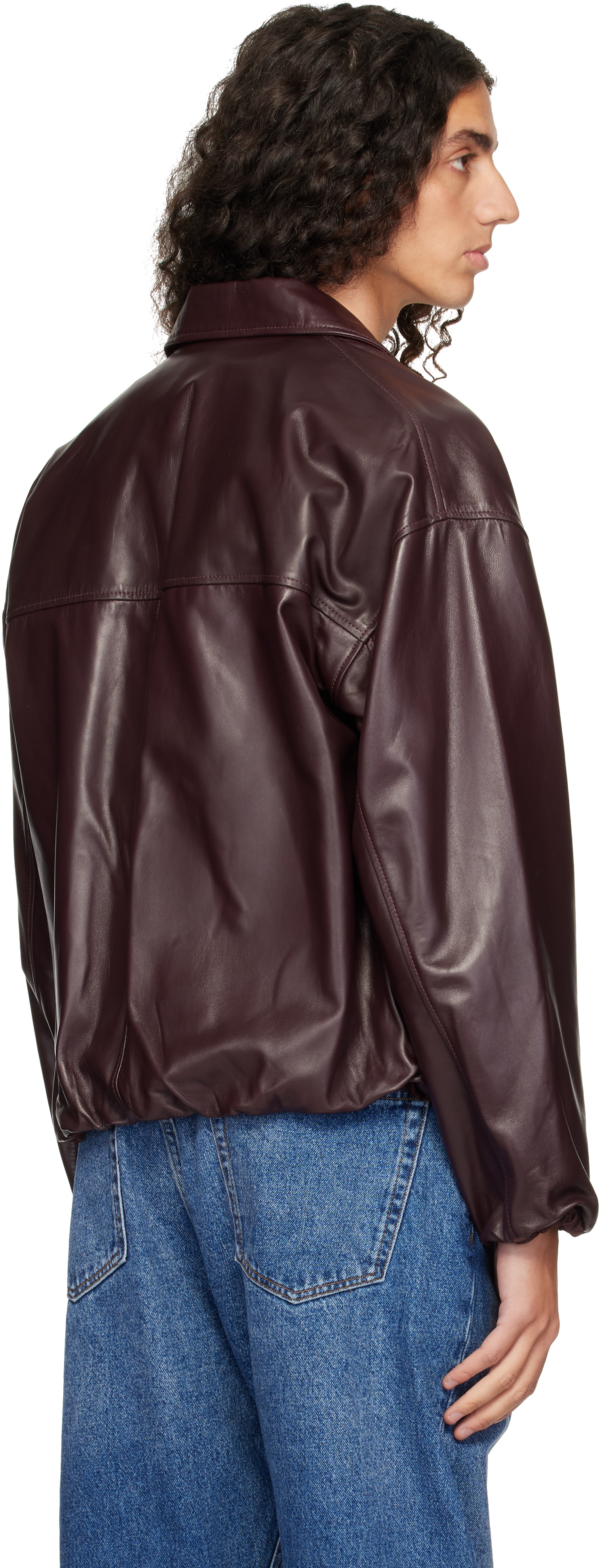 Arma - Brown Backett Reversible Leather Bomber Jacket