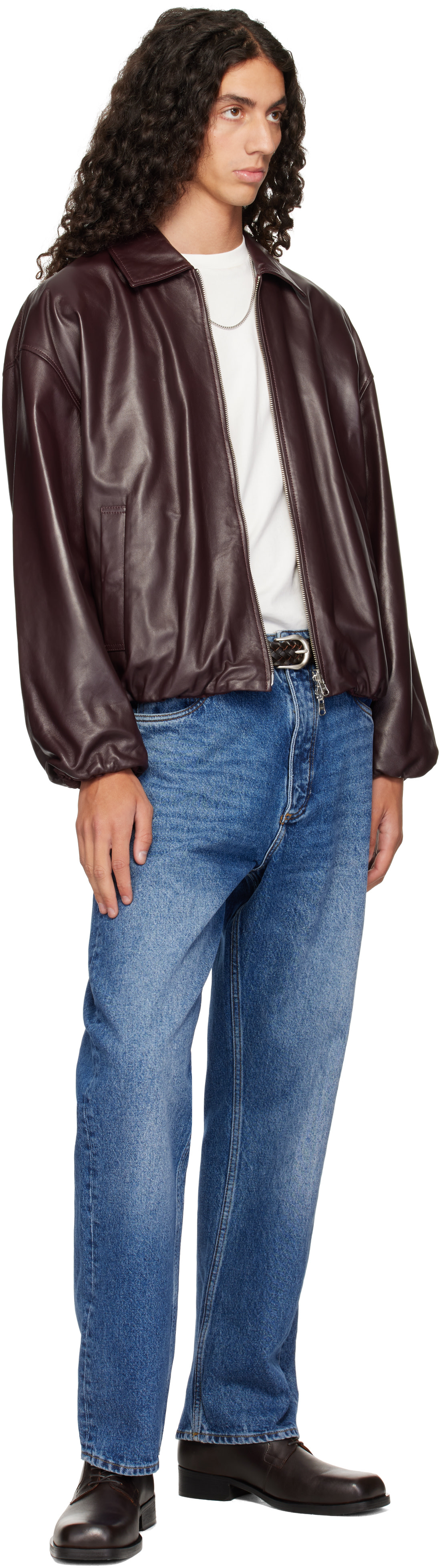 Arma - Brown Backett Reversible Leather Bomber Jacket
