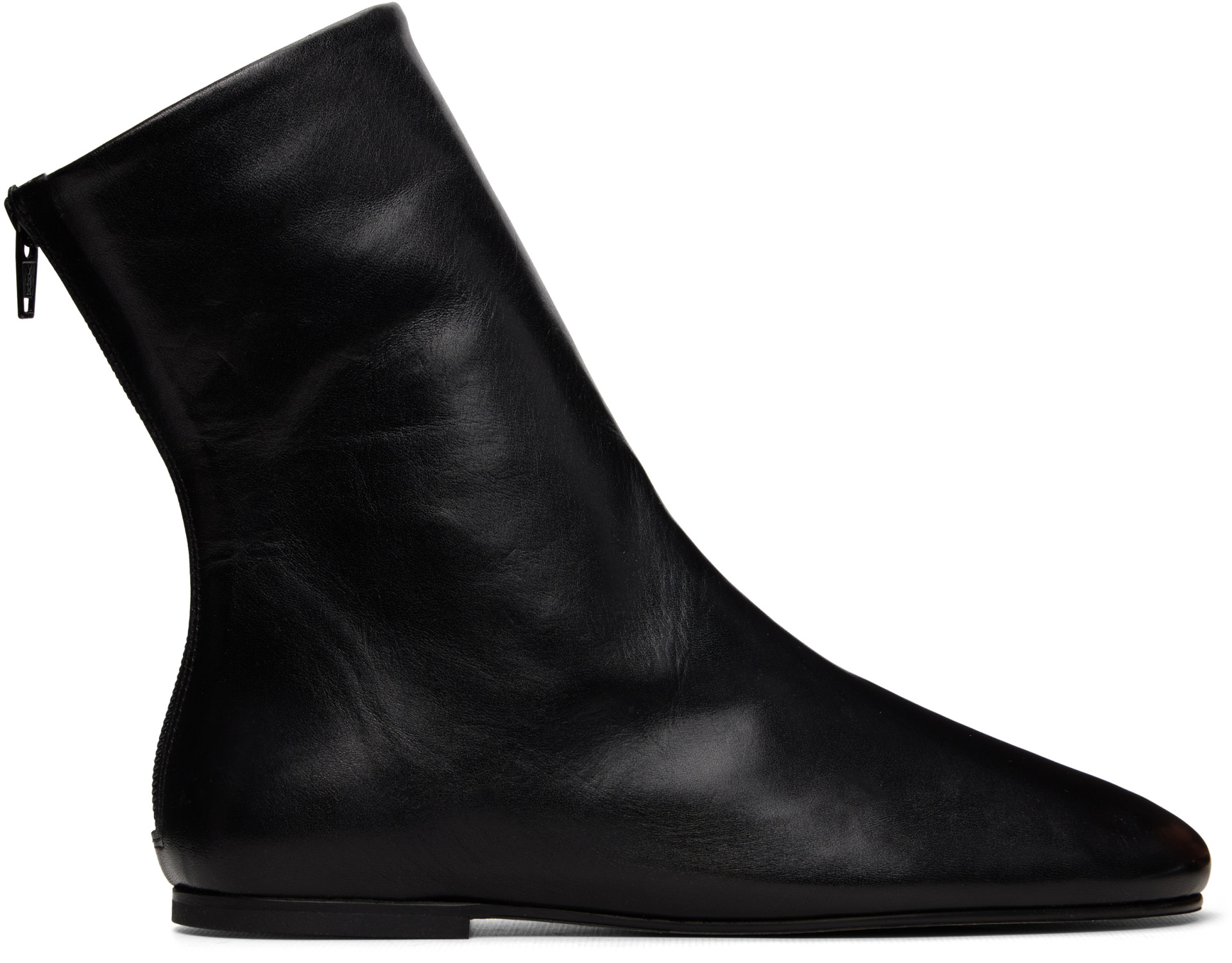 JUDE - Black Floor Ankle Boots
