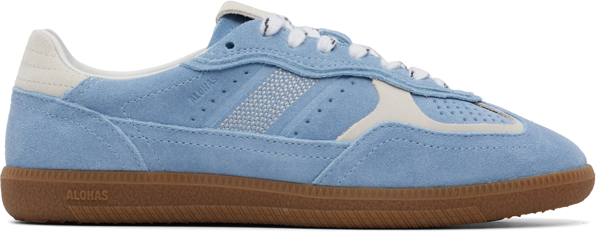 Alohas: Blue Tb.490 Rife Suede Leather Sneakers | SSENSE