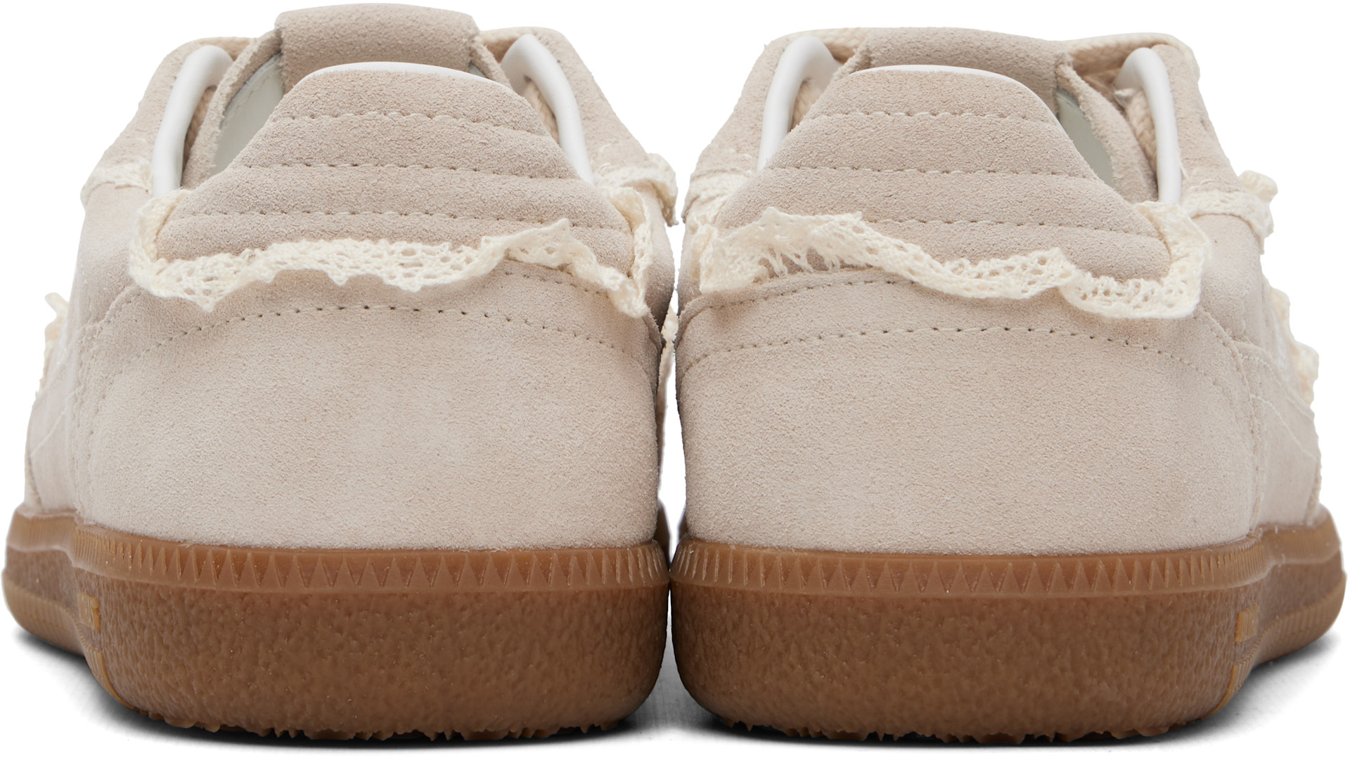 Alohas: Beige Tb.490 Crochet Leather Sneakers | SSENSE