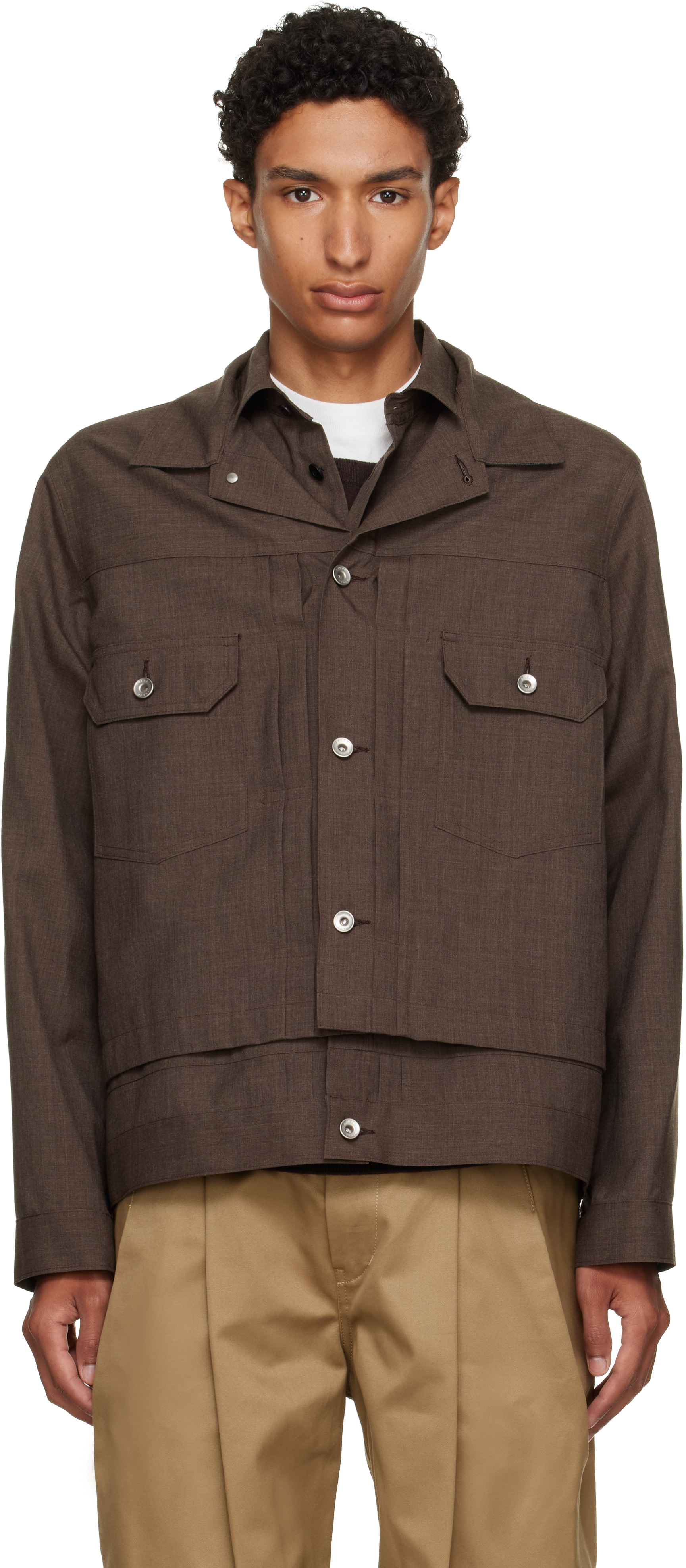 sacai - Brown Suiting Jacket