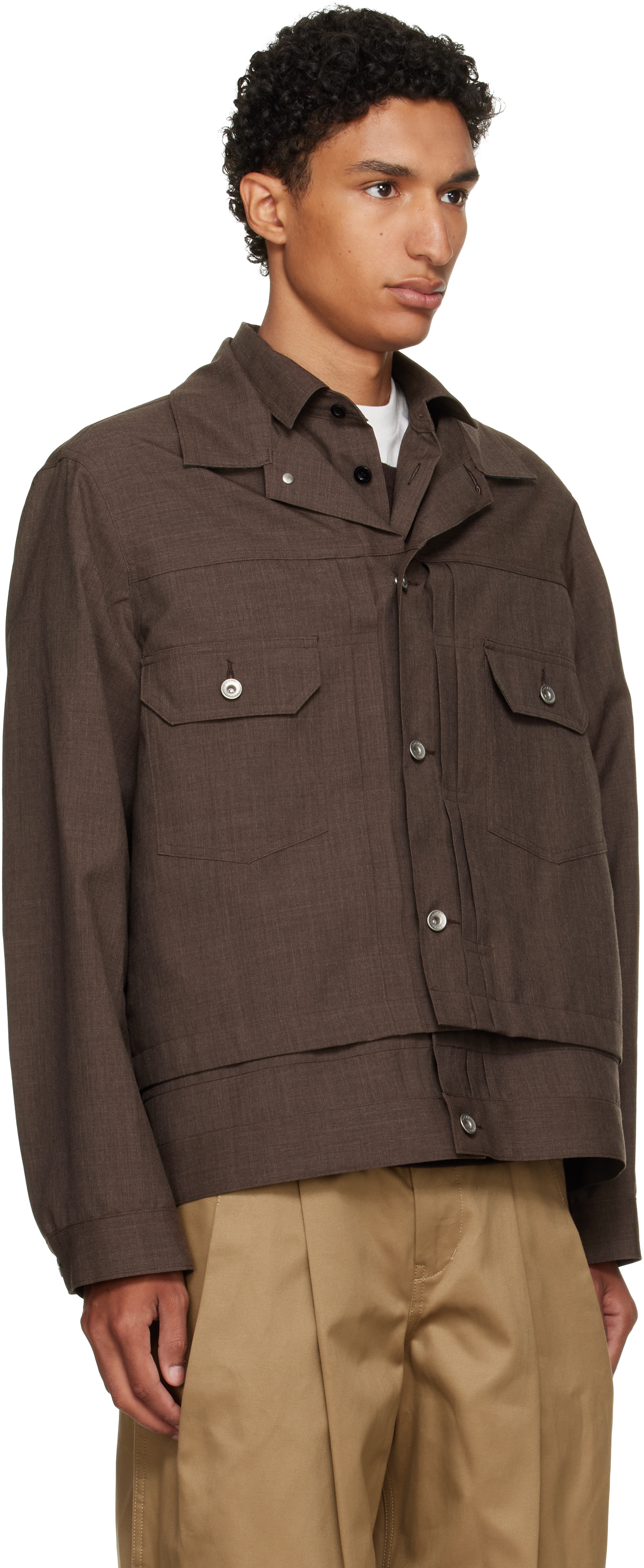 sacai - Brown Suiting Jacket