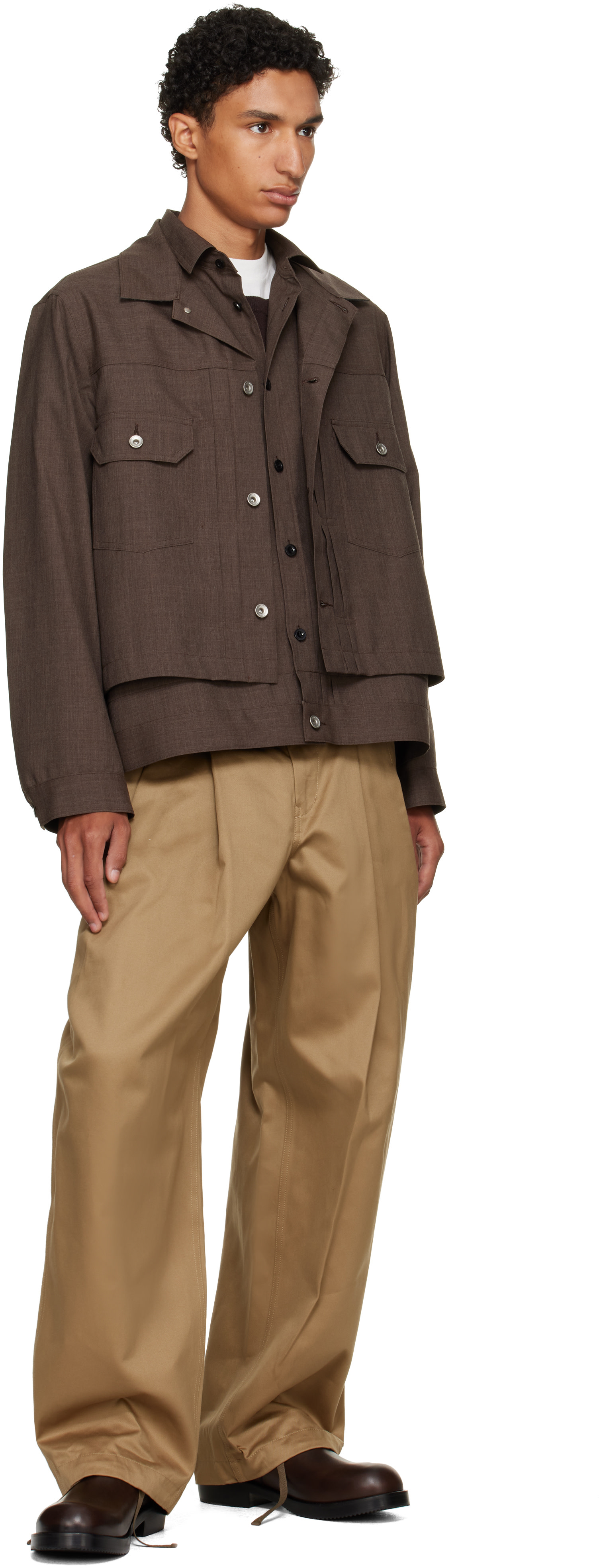 sacai - Brown Suiting Jacket