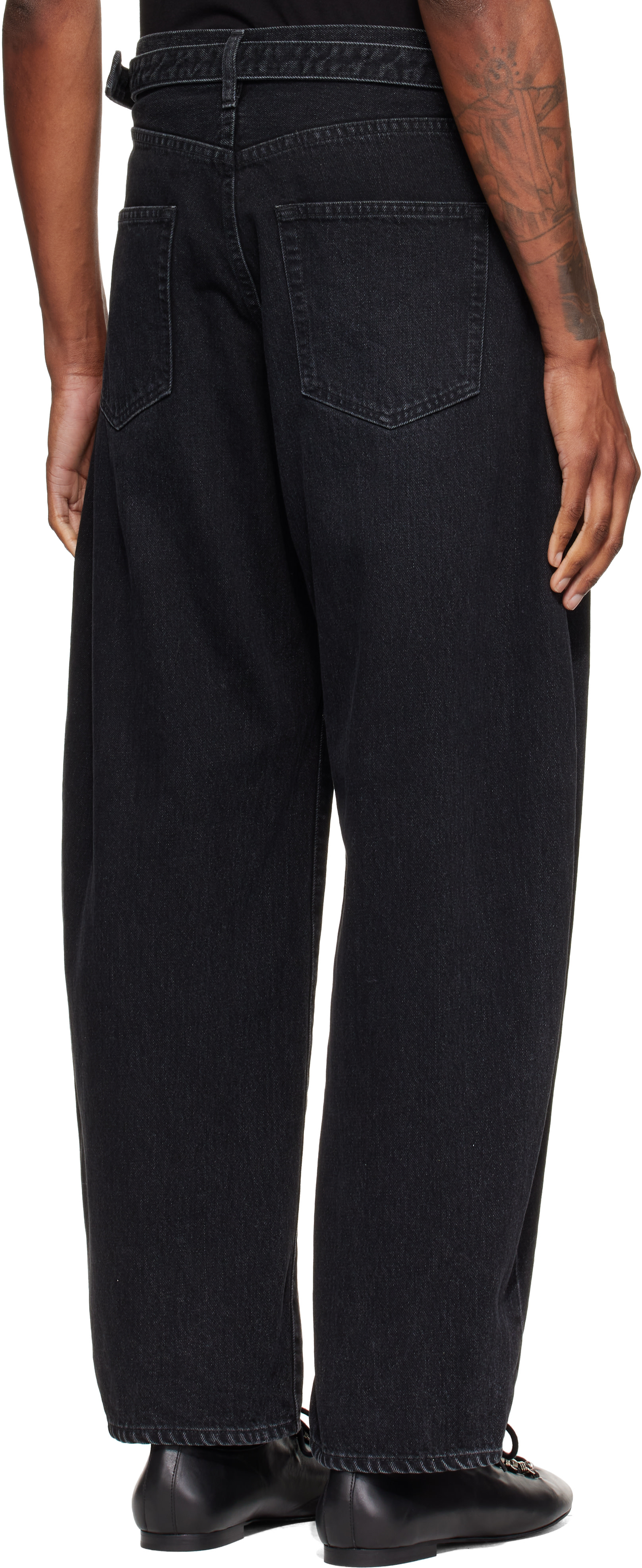 sacai - Black Belted Jeans