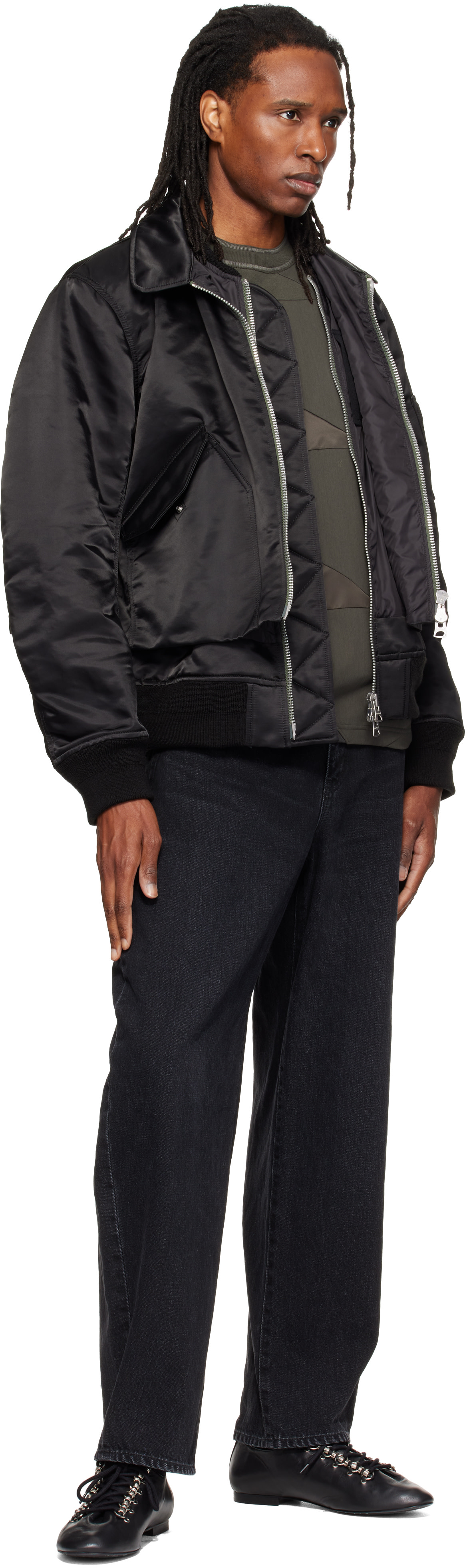 sacai - Black Belted Jeans