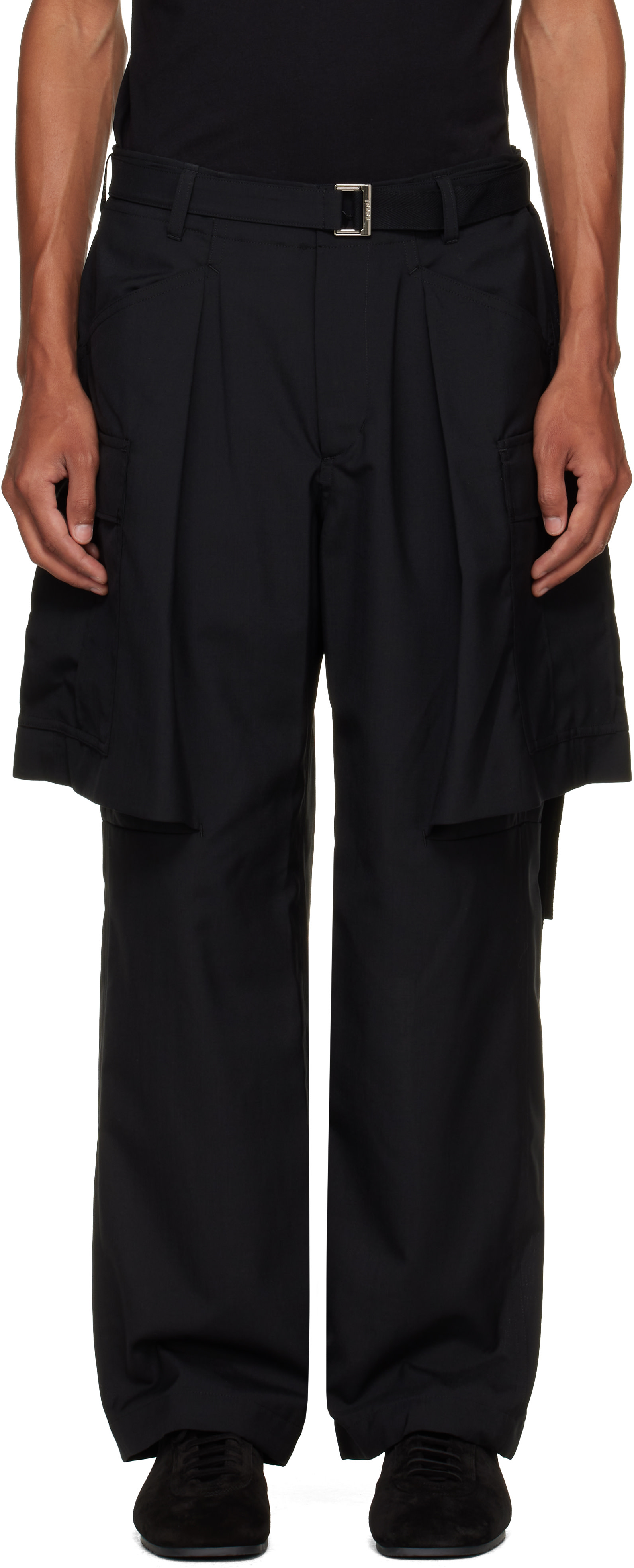sacai - Black Suiting Cargo Pants