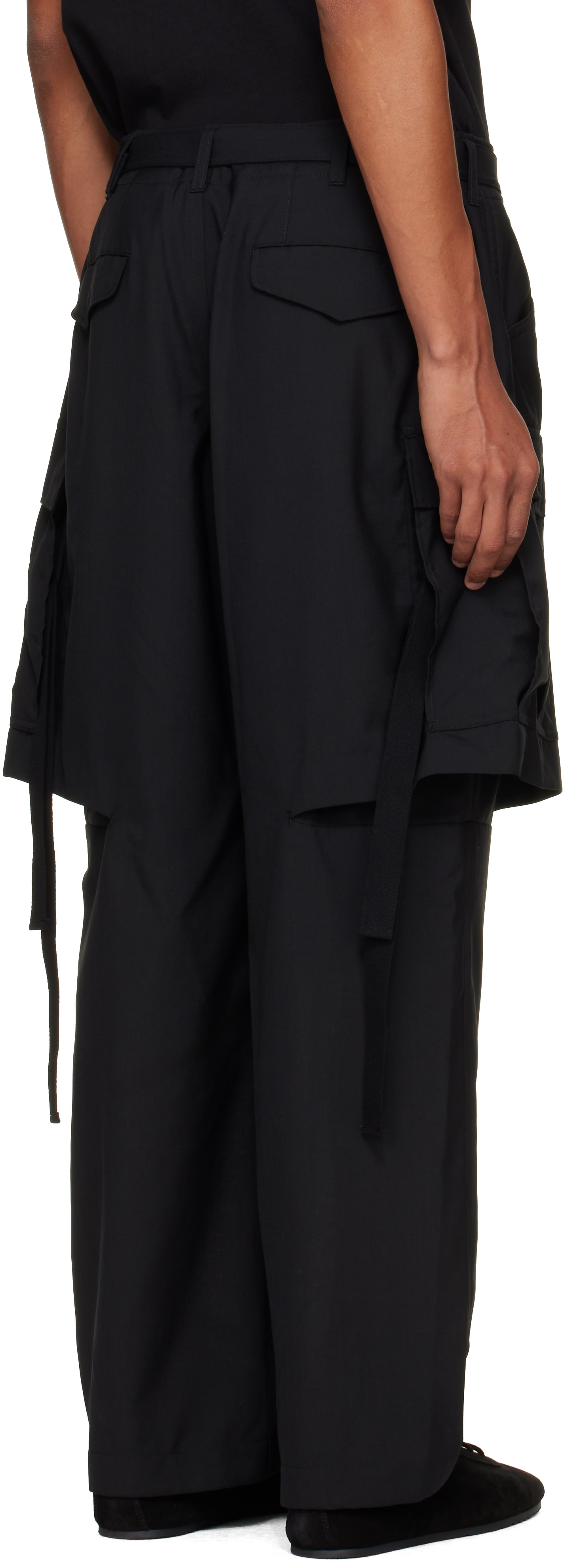 sacai - Black Suiting Cargo Pants