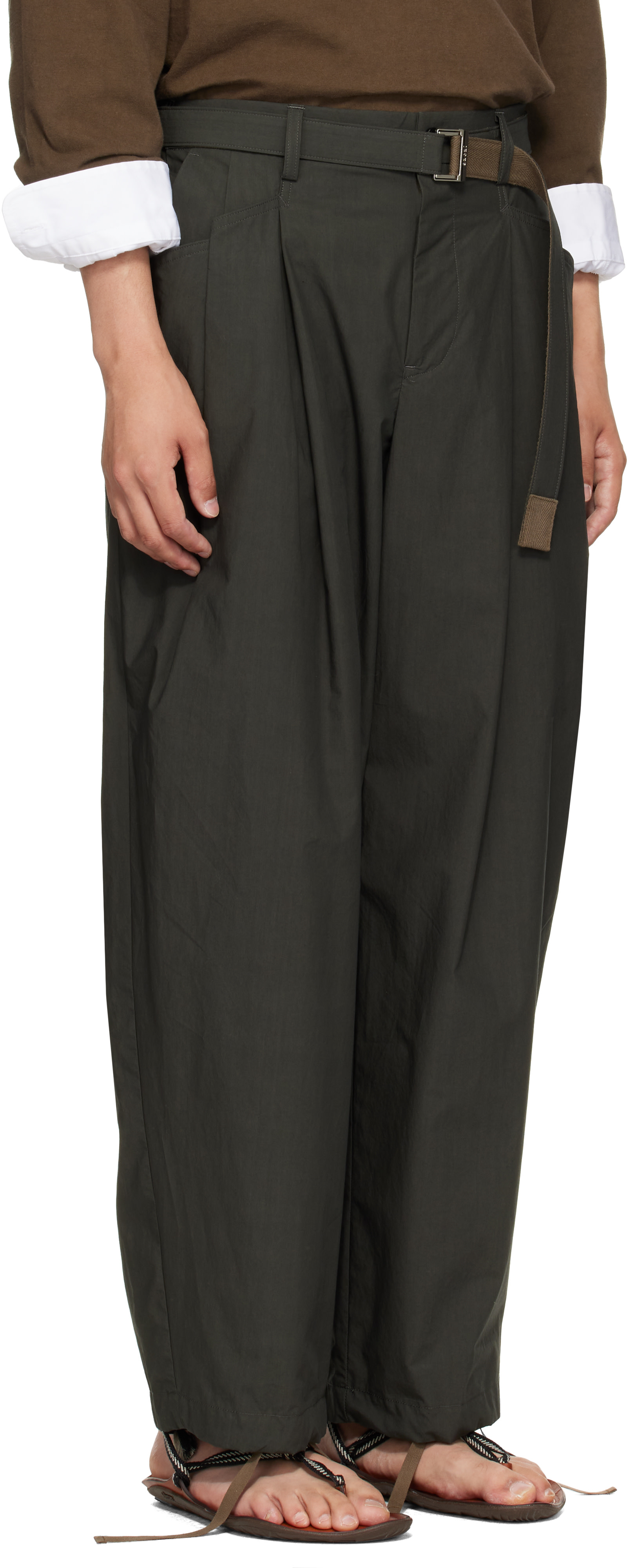 sacai - Pantalon Typewriter kaki