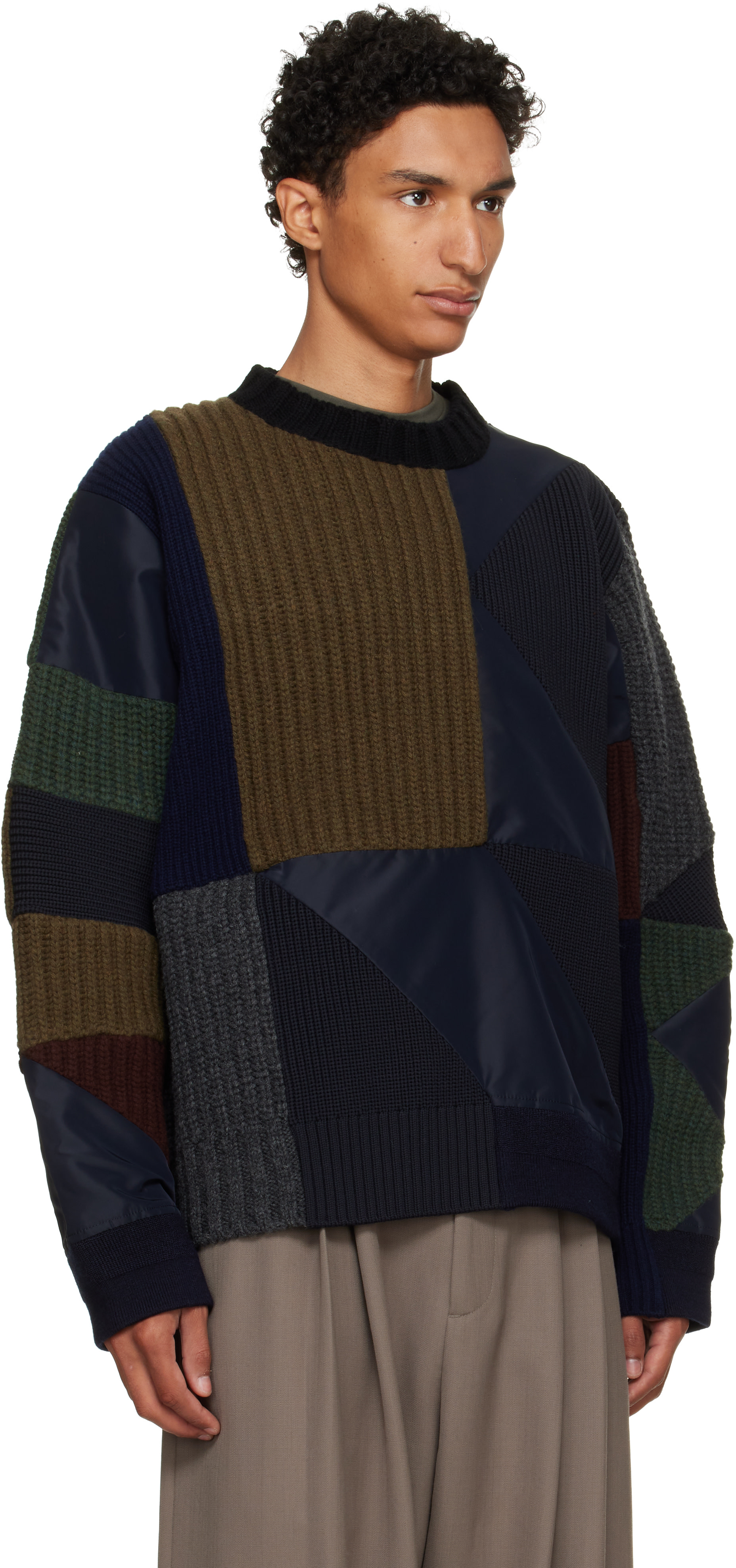 sacai: マルチカラー A.P.C.エディション Quilts Knit プルオーバー