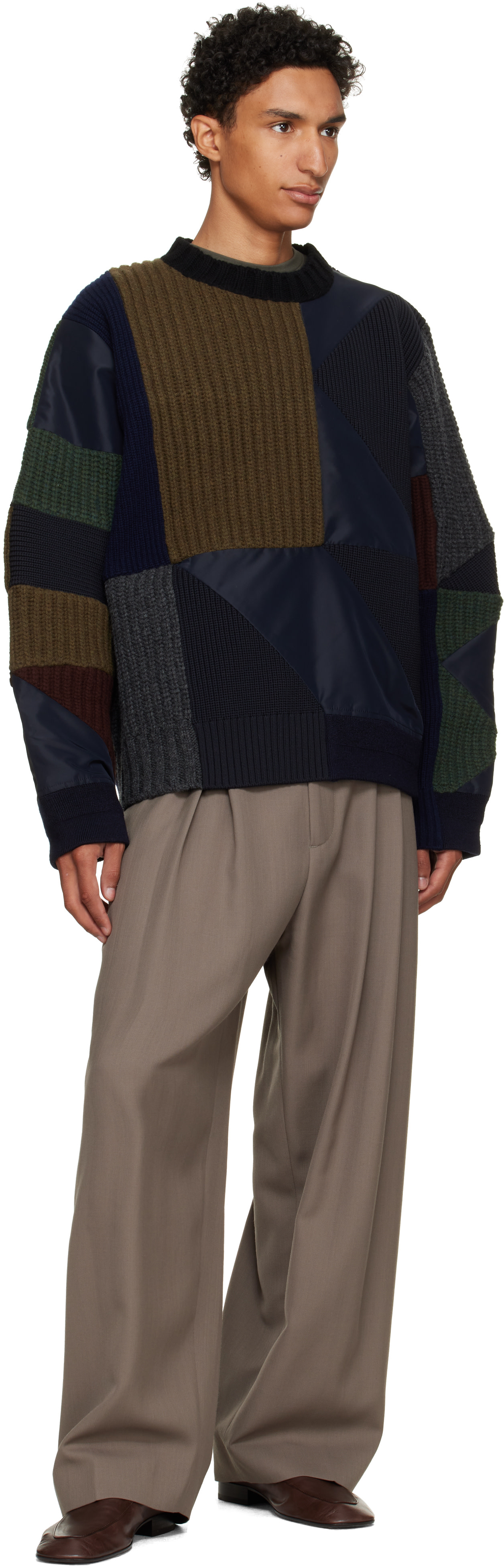 sacai - 멀티컬러 A.P.C. 퀼트 니트 스웨터