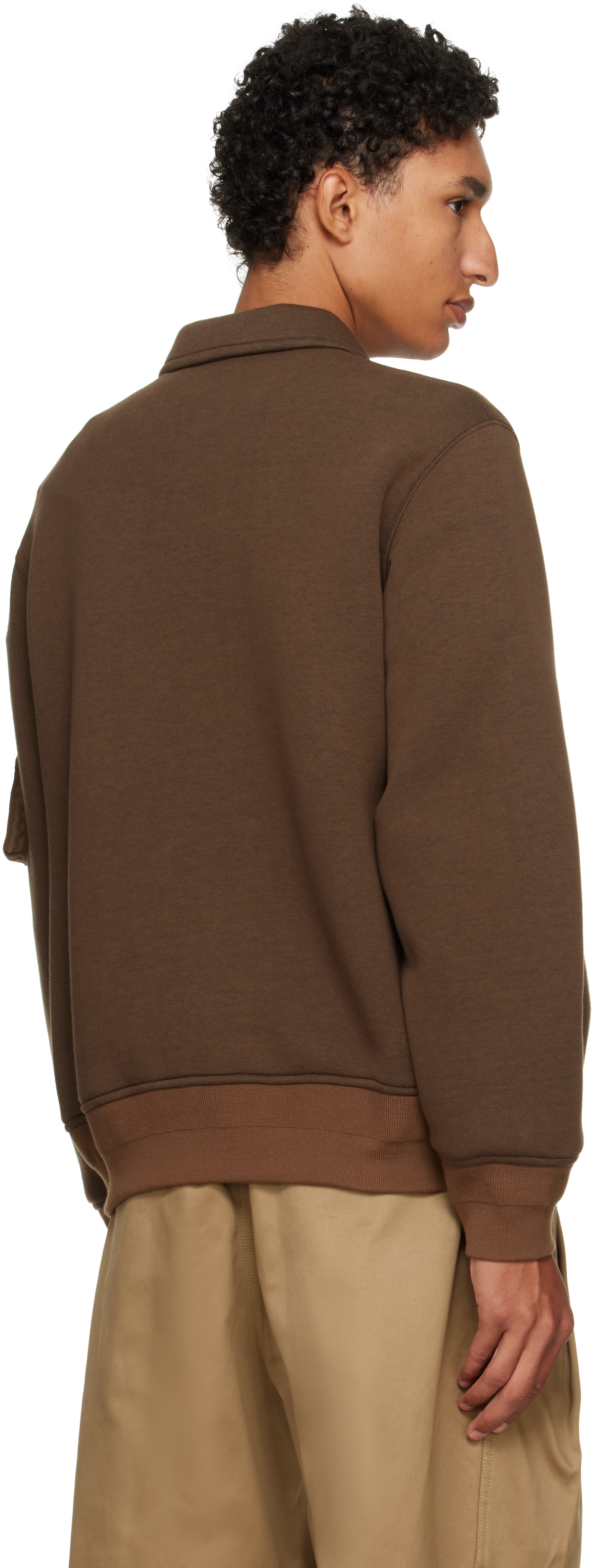 sacai - Brown Sponge Sweat Polo