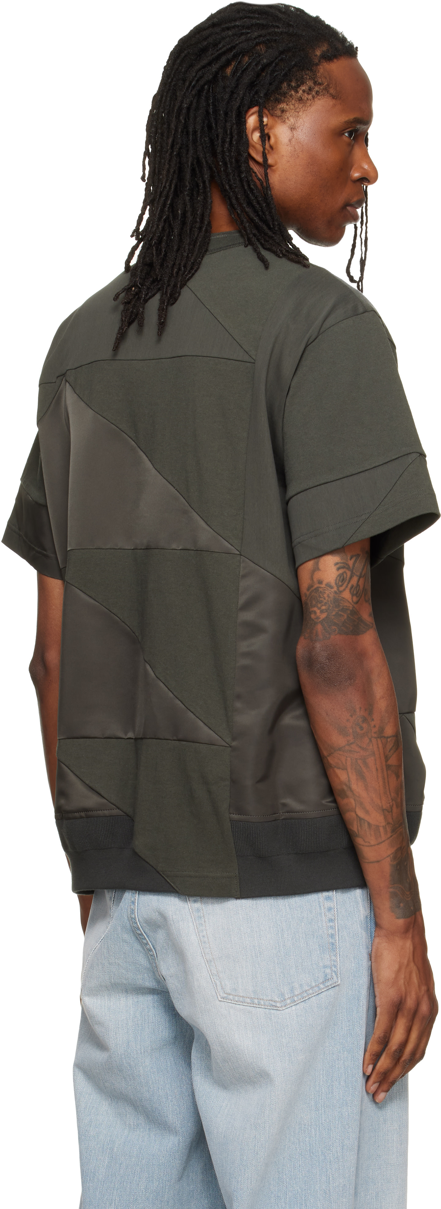 A.P.C - sacai × A.P.C Tシャツ sacai: Khaki A.P.C. Edition Quilts T-shirt | SSENSE