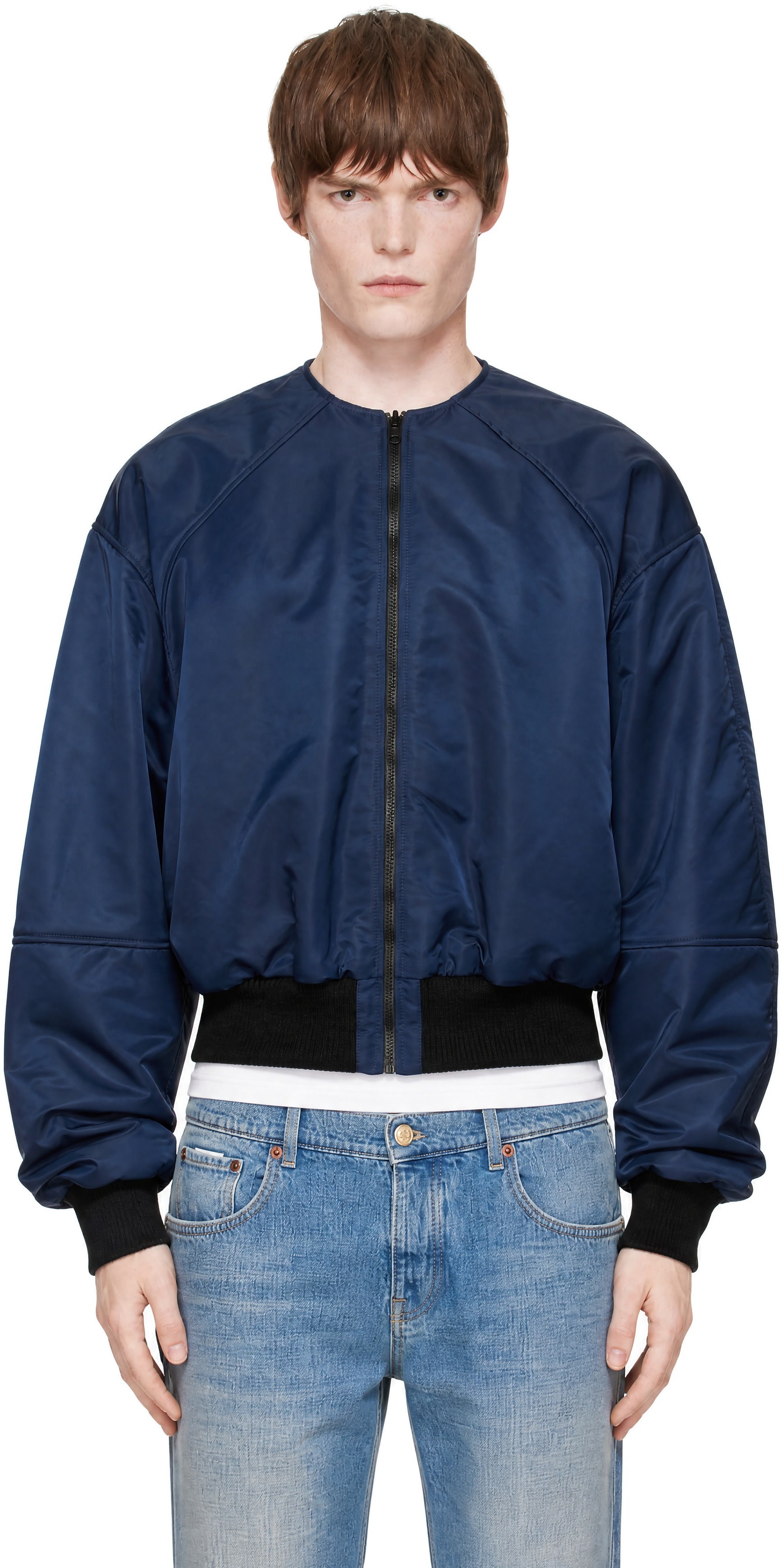 HYACYN - Navy Laminim Jacket