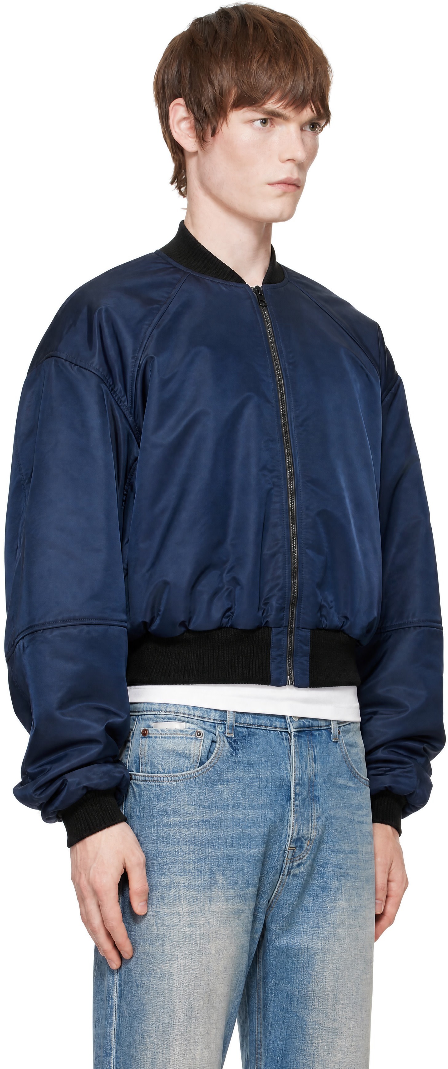 HYACYN - Navy Laminim Jacket