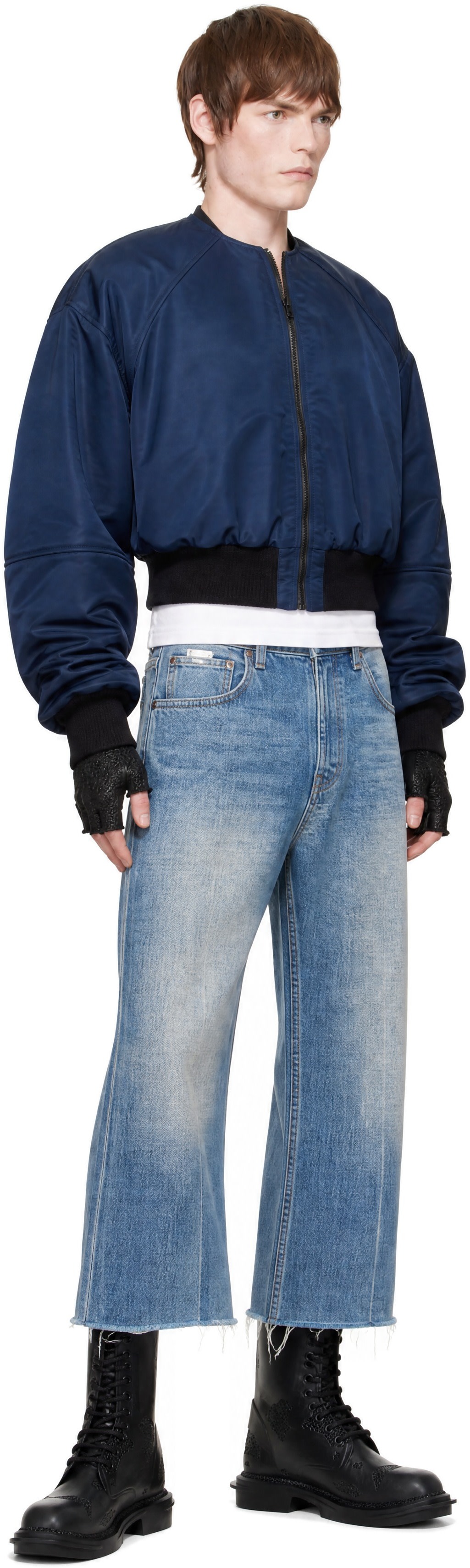 HYACYN - Navy Laminim Jacket