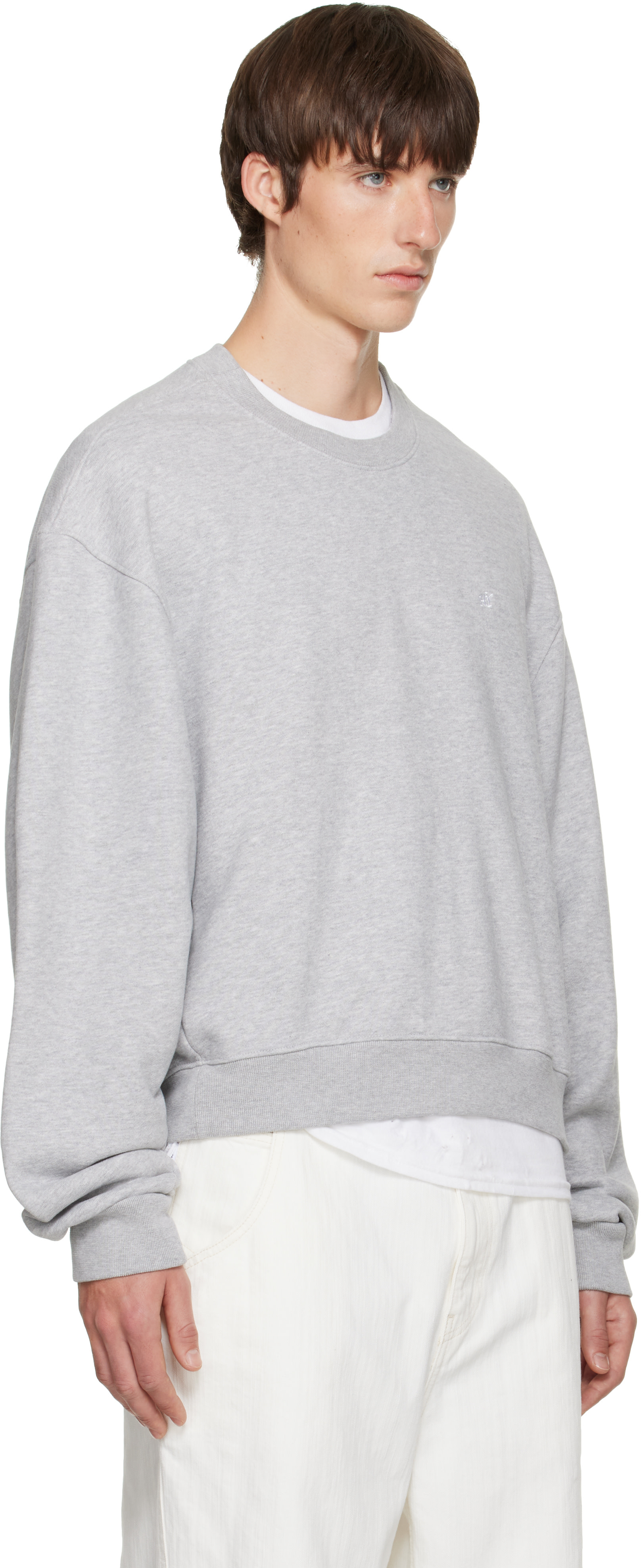 HYACYN - Gray Embroidery Sweatshirt