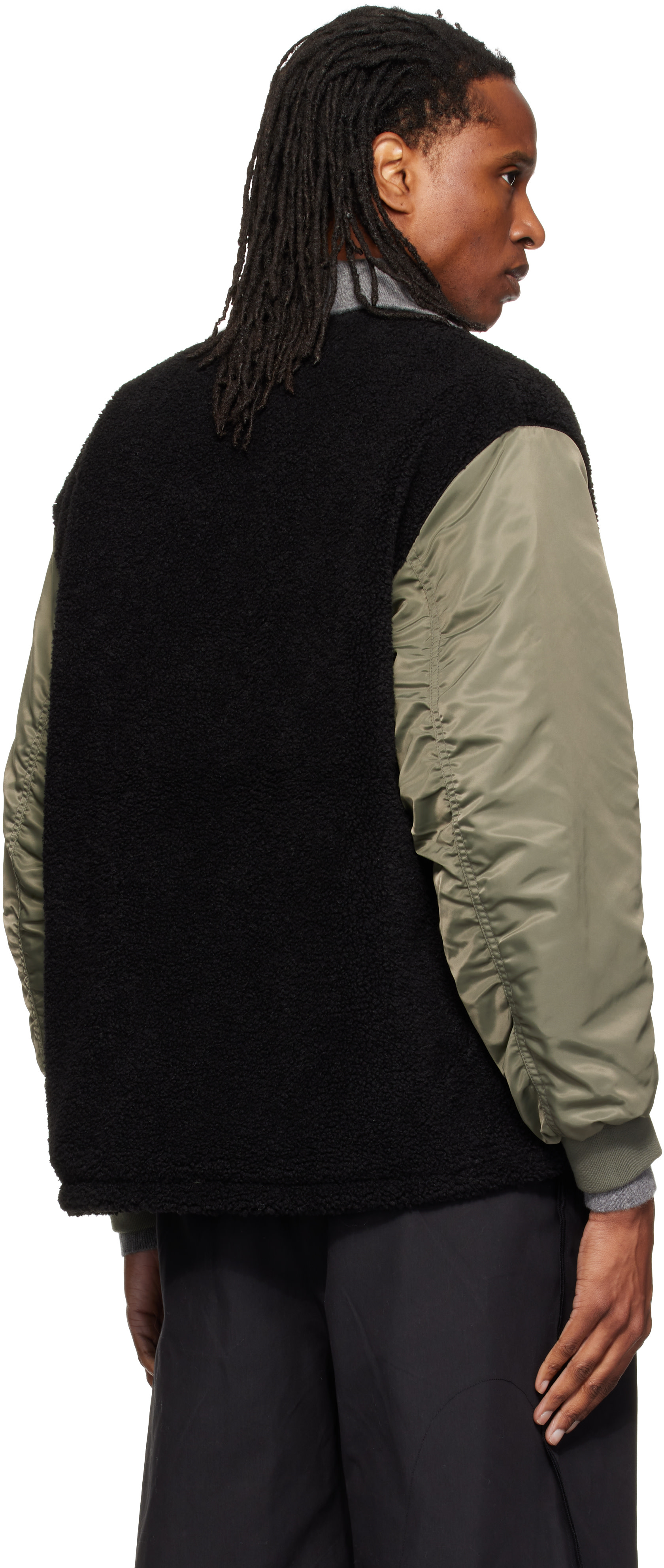 RE;CODE - Blouson aviateur réversible Jumper kaki et noir