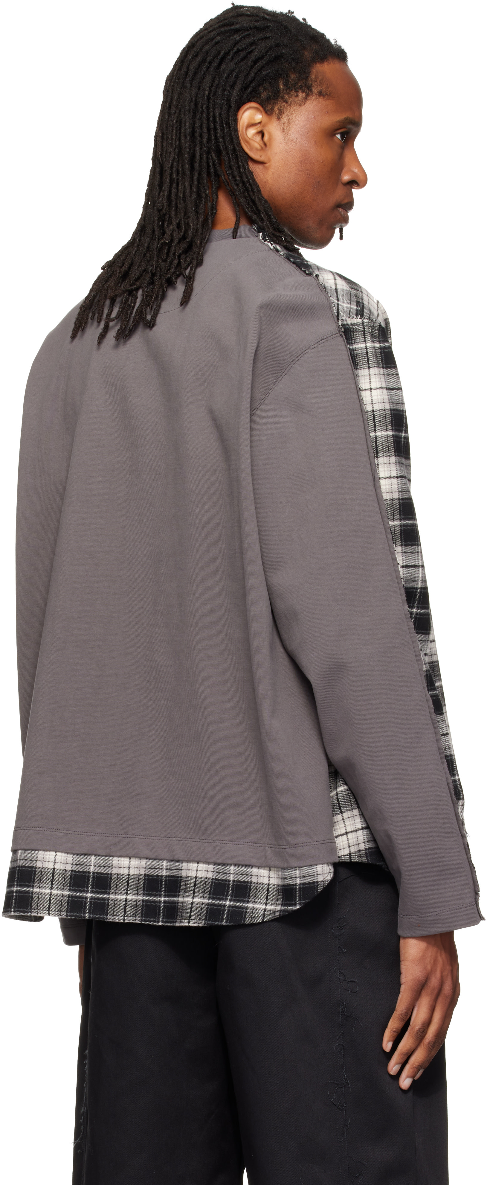 RE;CODE - Gray Mixed Check Shirt