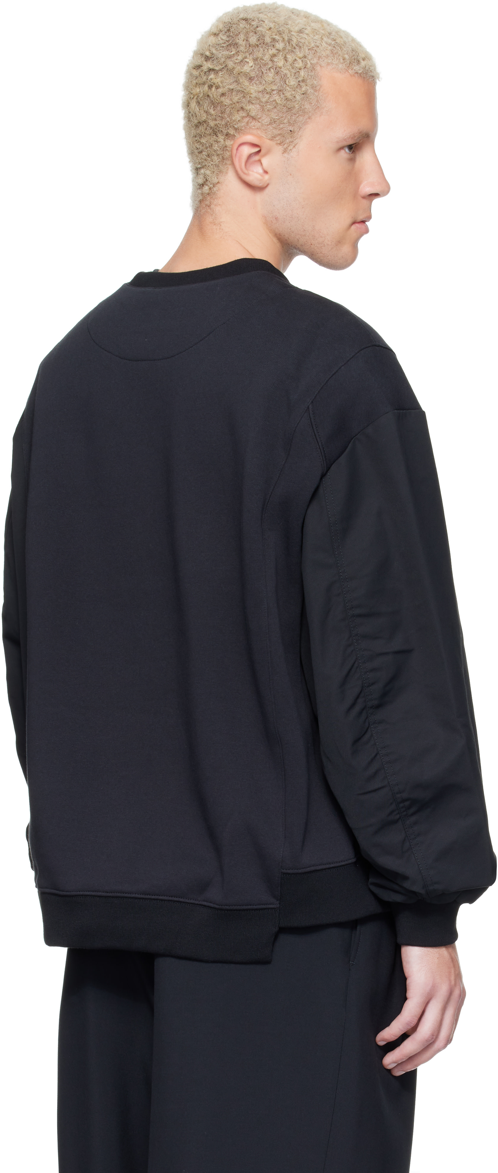 RE;CODE - Pull molletonné MA-1 noir à panneaux