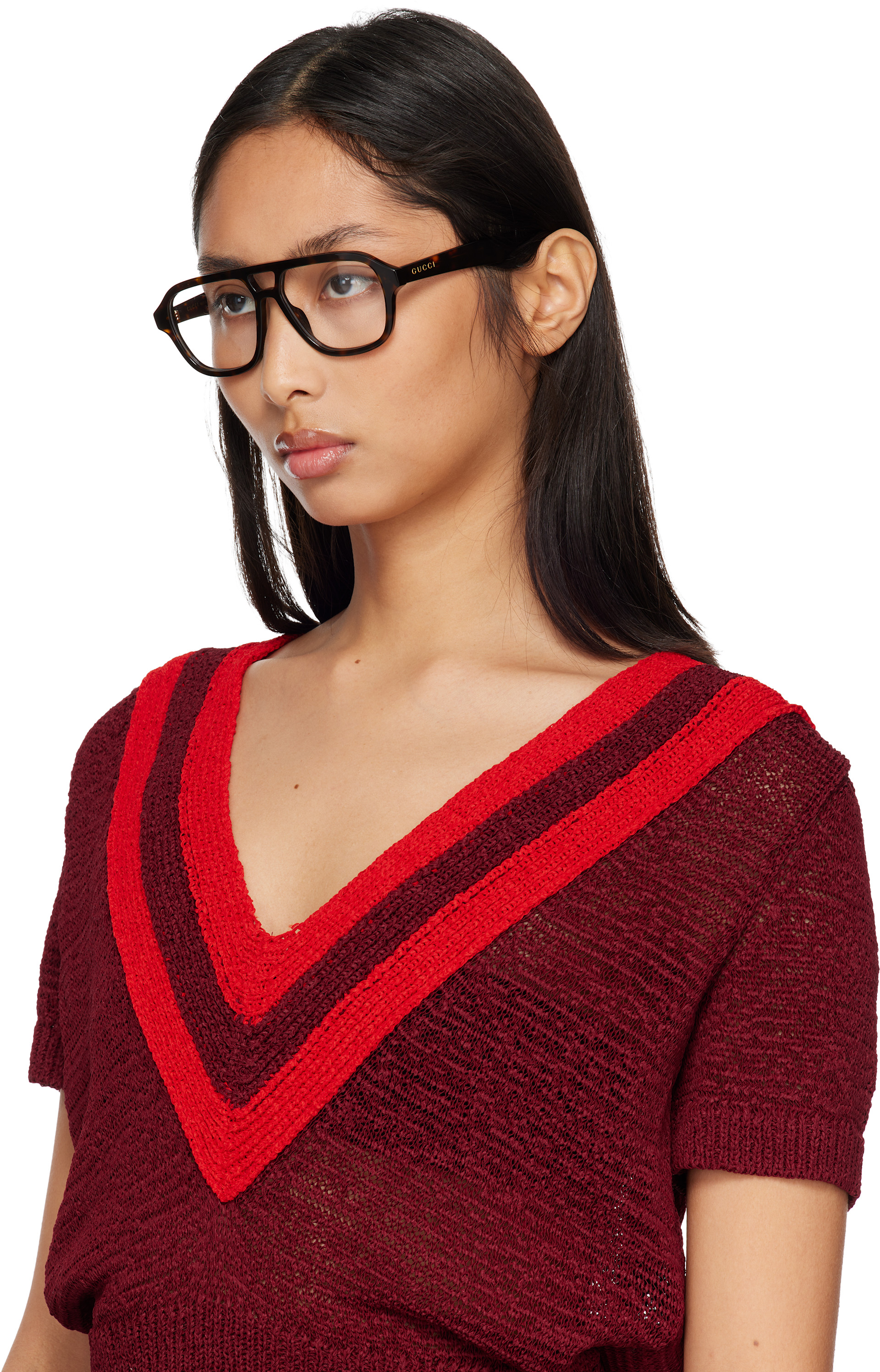 Gucci - Lunettes de vue brunes